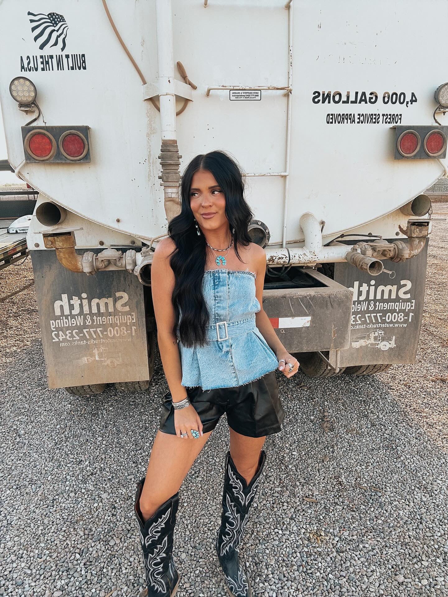 The Belted Denim Top