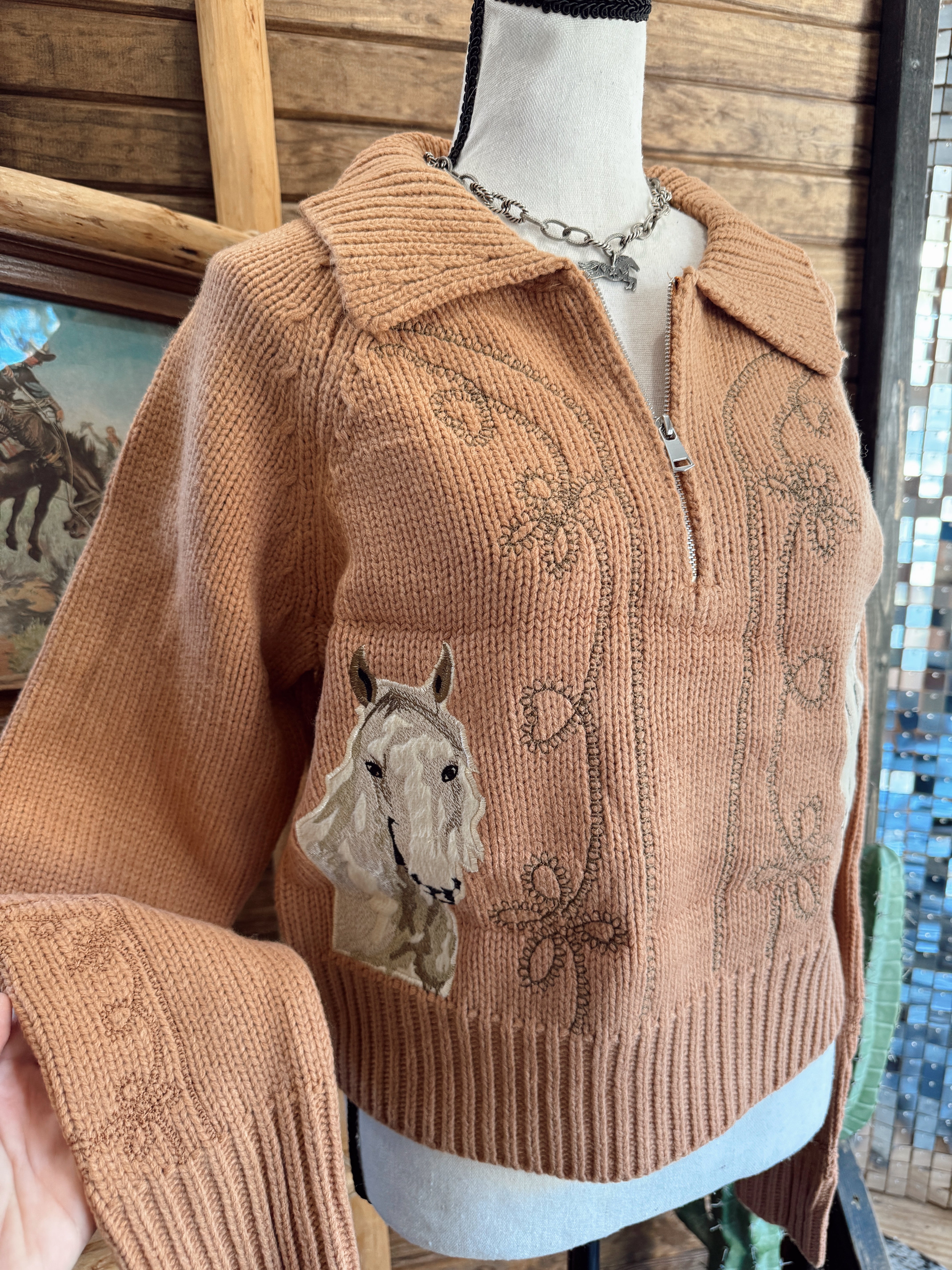 The Western Embroidered Zip Up