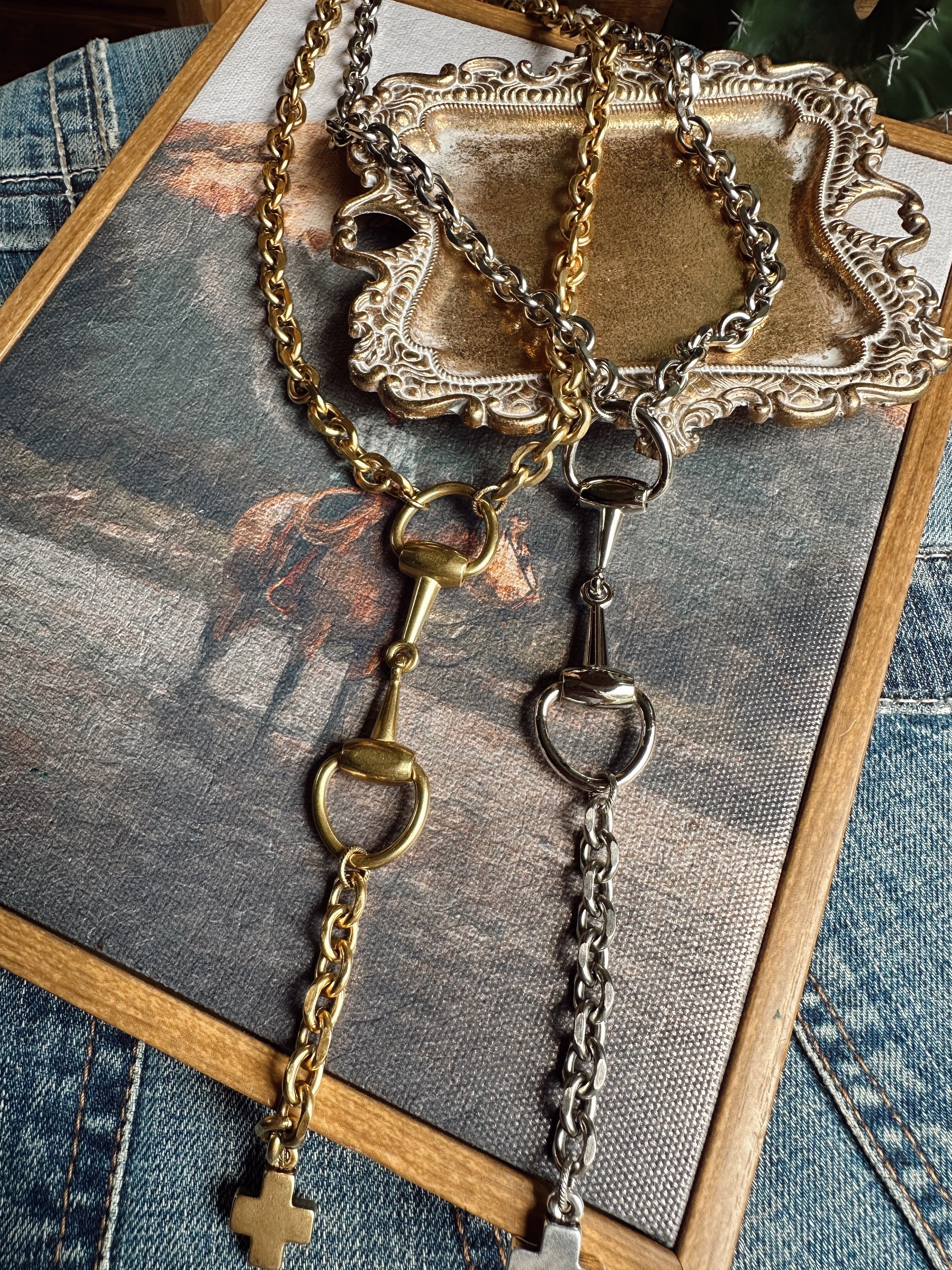 The Bitty Lariat - Silver Cross