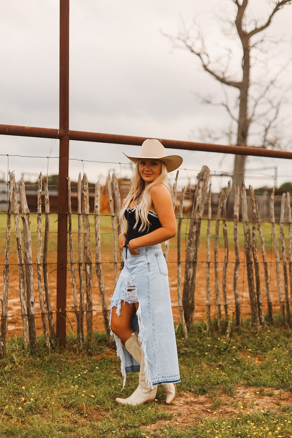 The Retro Denim Skirt