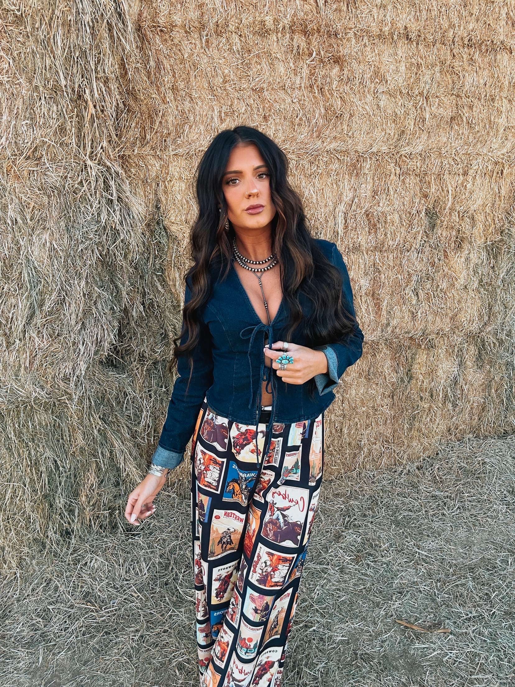 The Lasso Denim Top - best seller