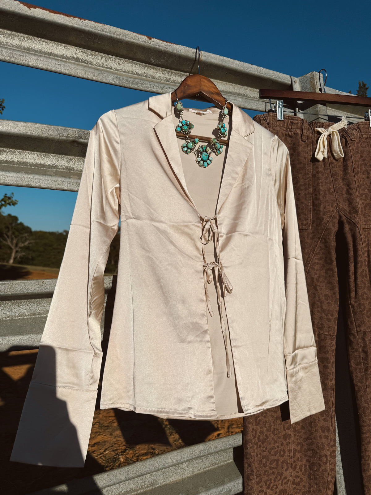 The Satin Top - Cream