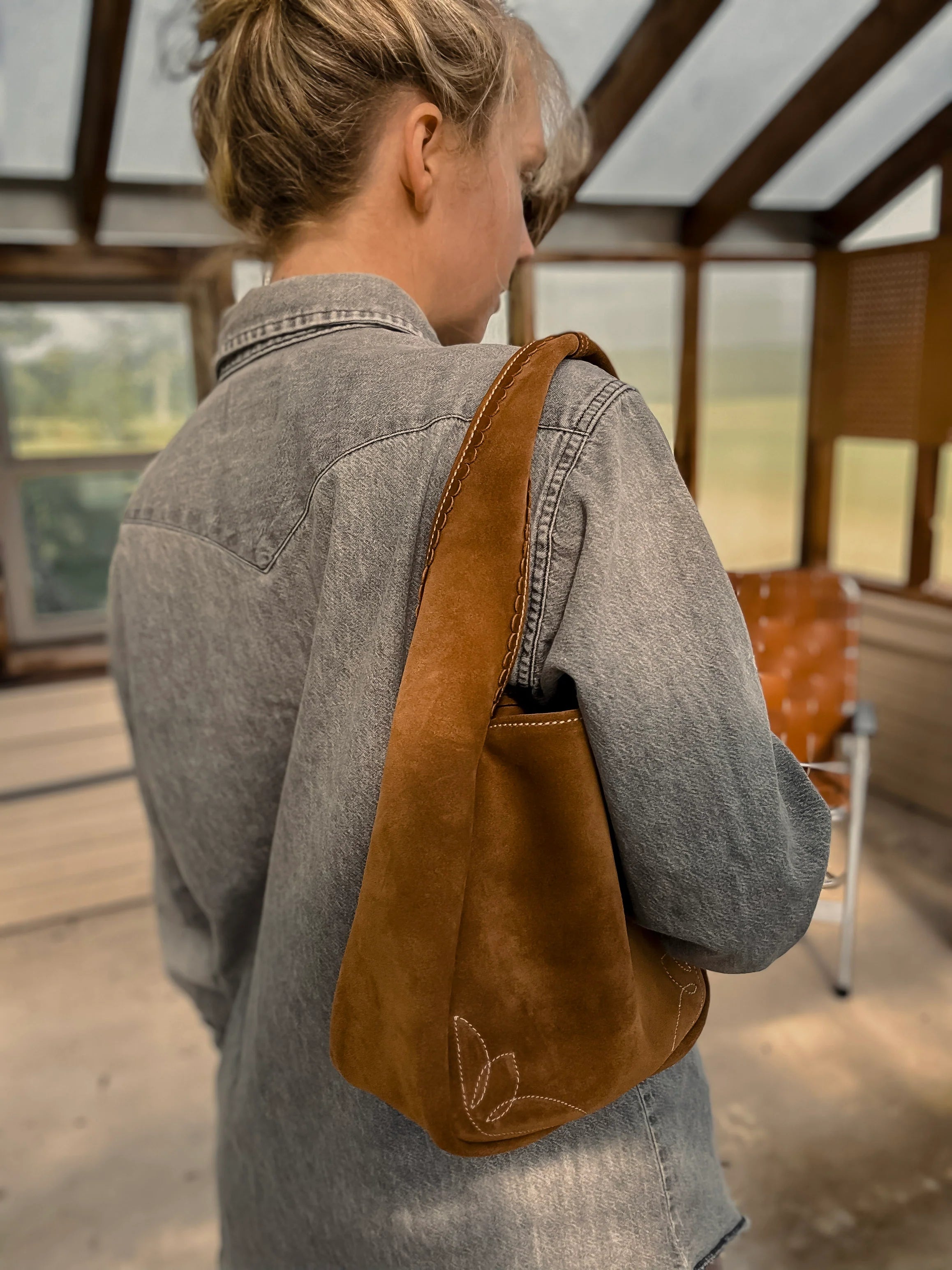 The Maddog Leather Toro Hobo Purse - Black