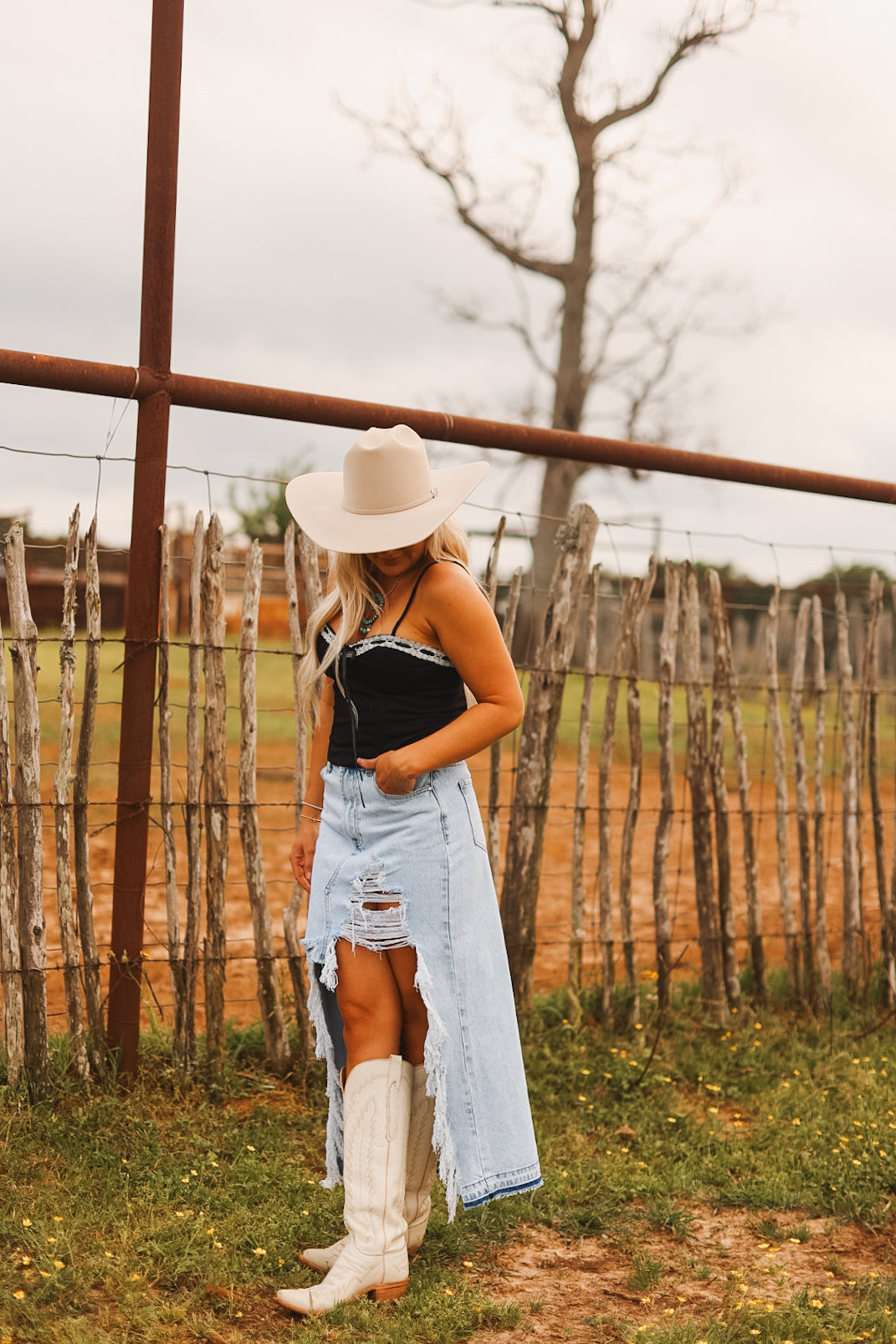 The Retro Denim Skirt