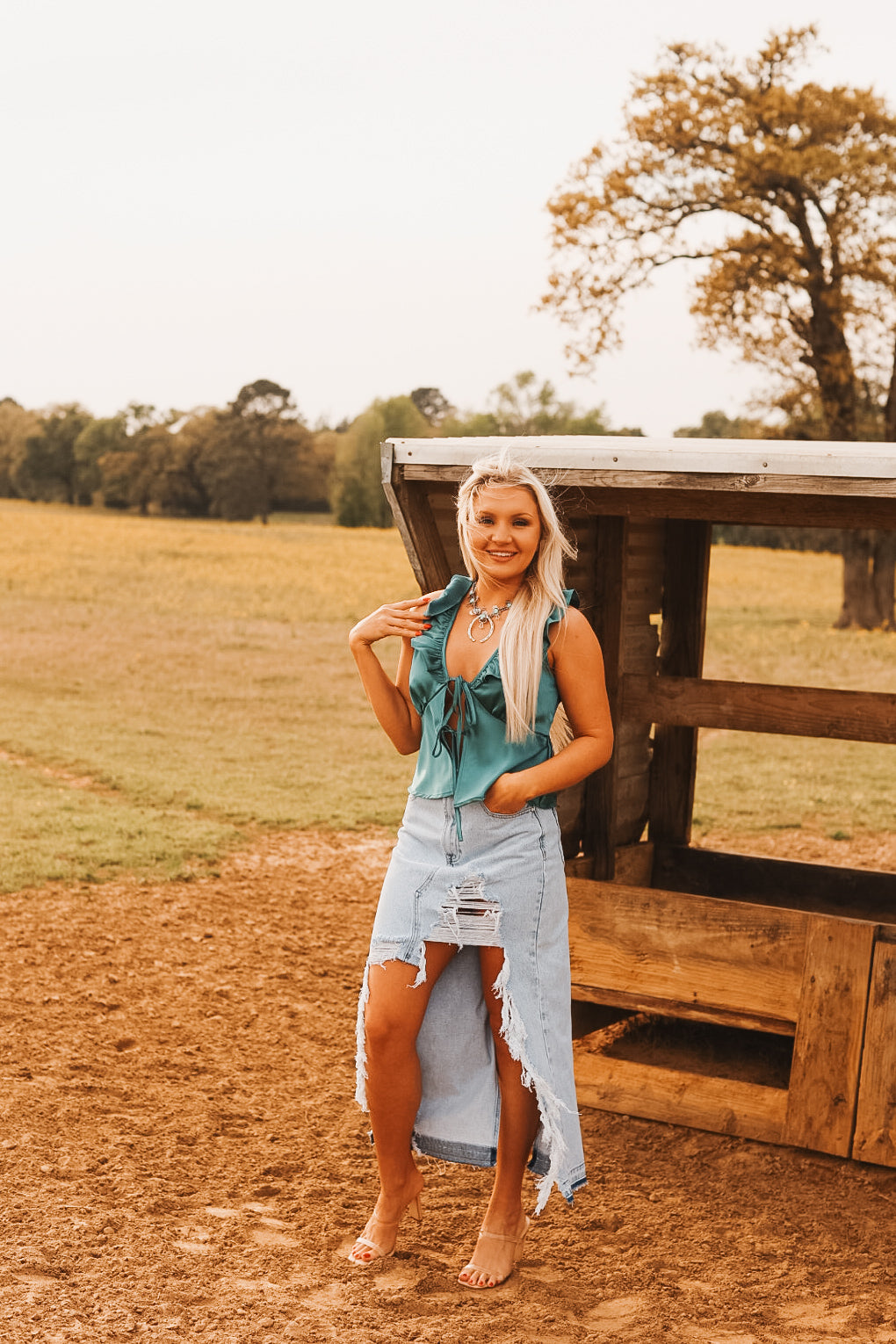 The Retro Denim Skirt