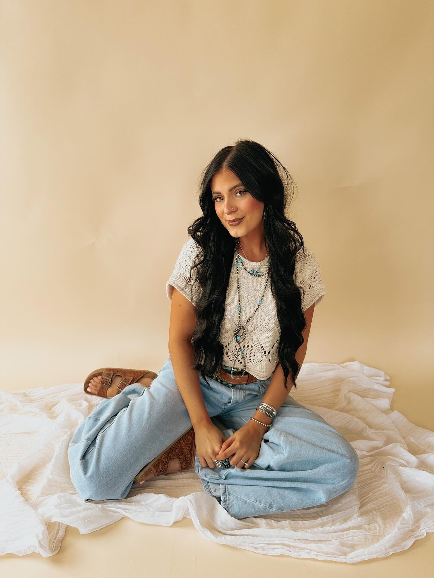 The Cowtown Wide Leg Jeans - large