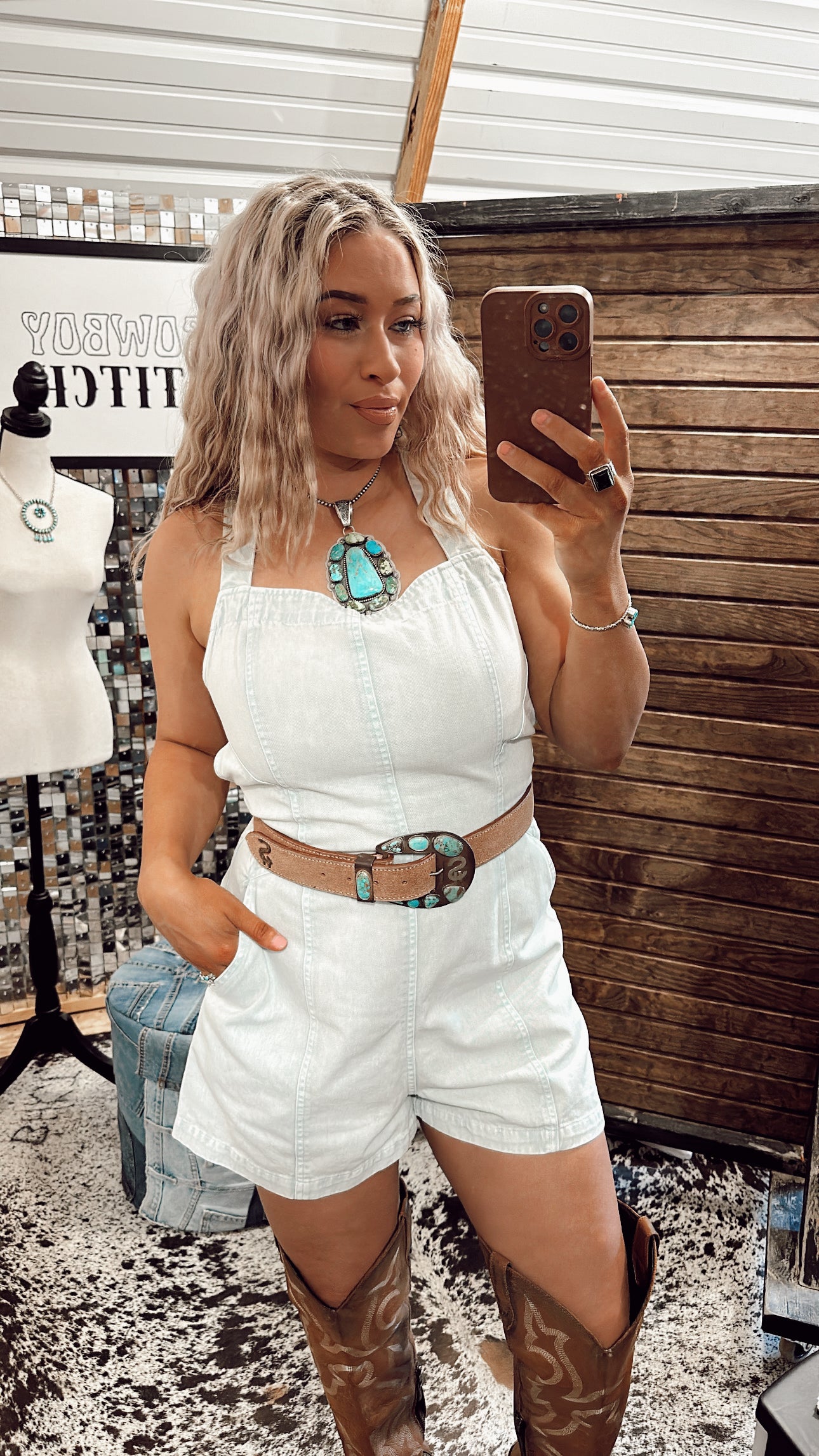 The June Denim Romper