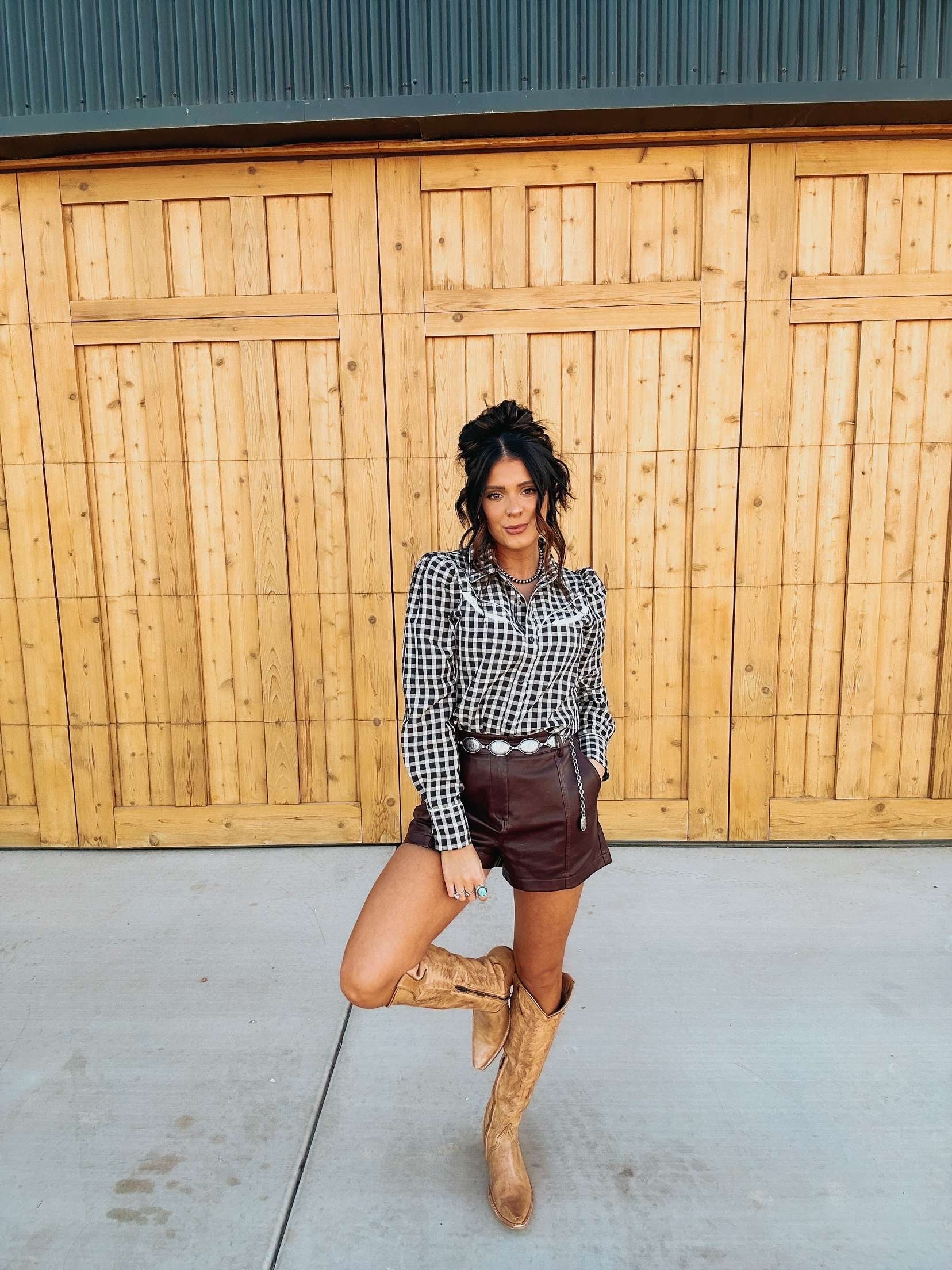 The Gingham Pearl Snap - best seller