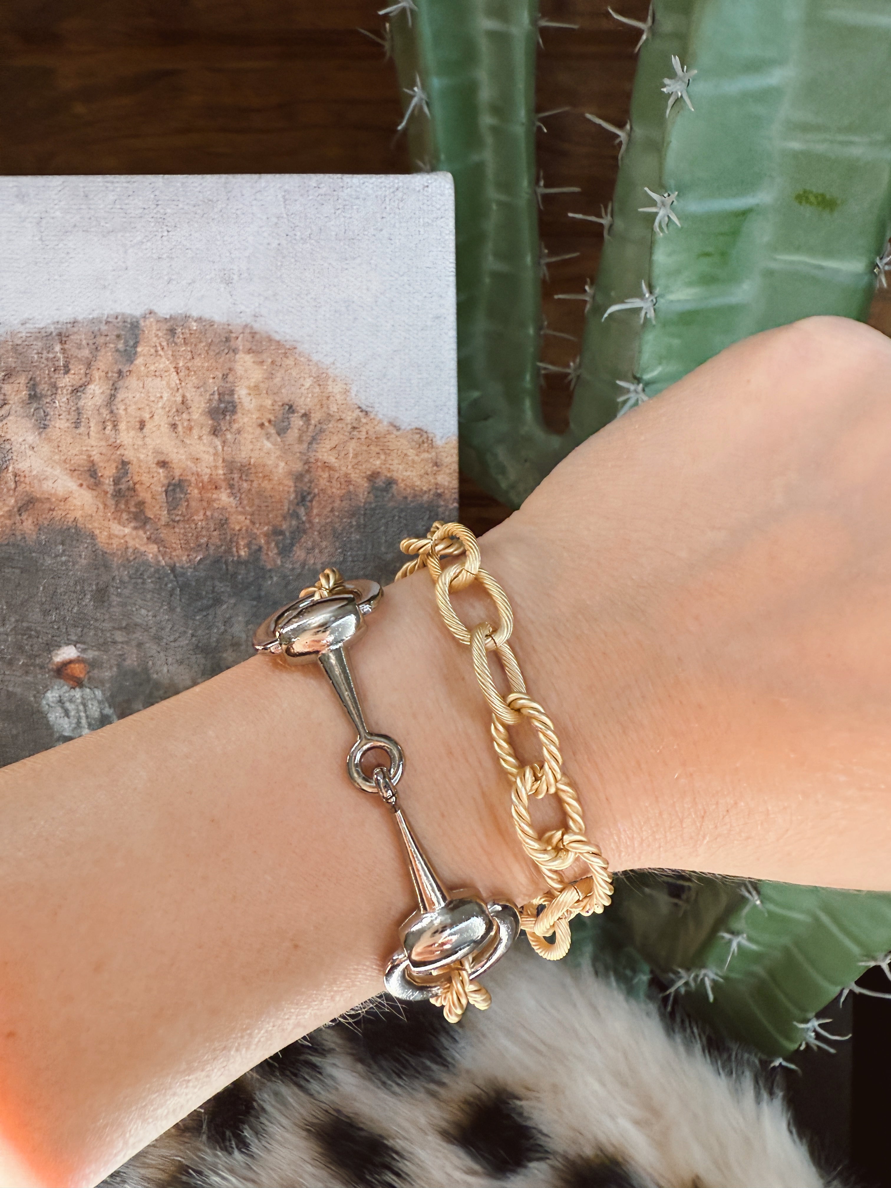 The Snaffle Bit Bracelet - silver bit