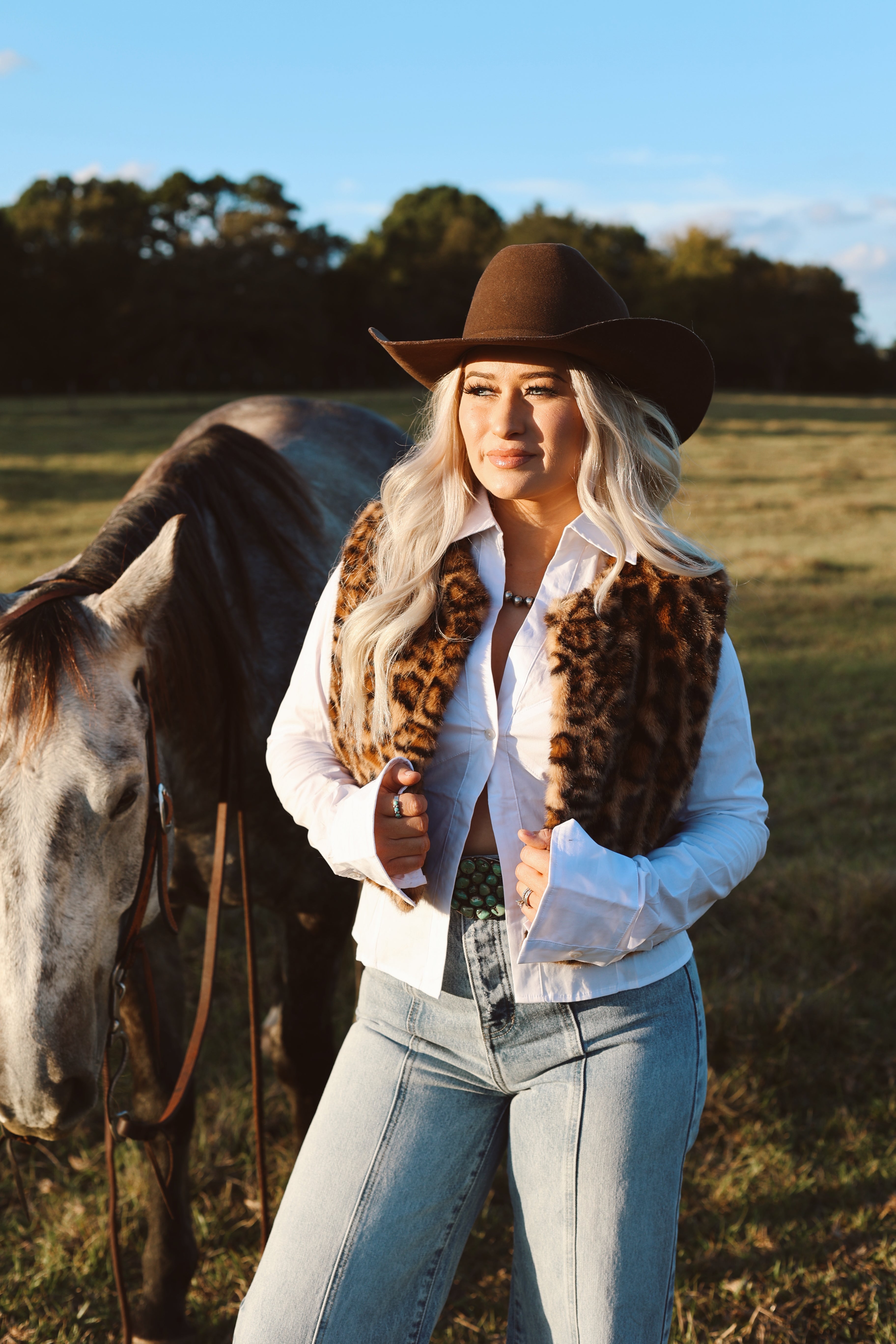 The Leopard Fur Vest
