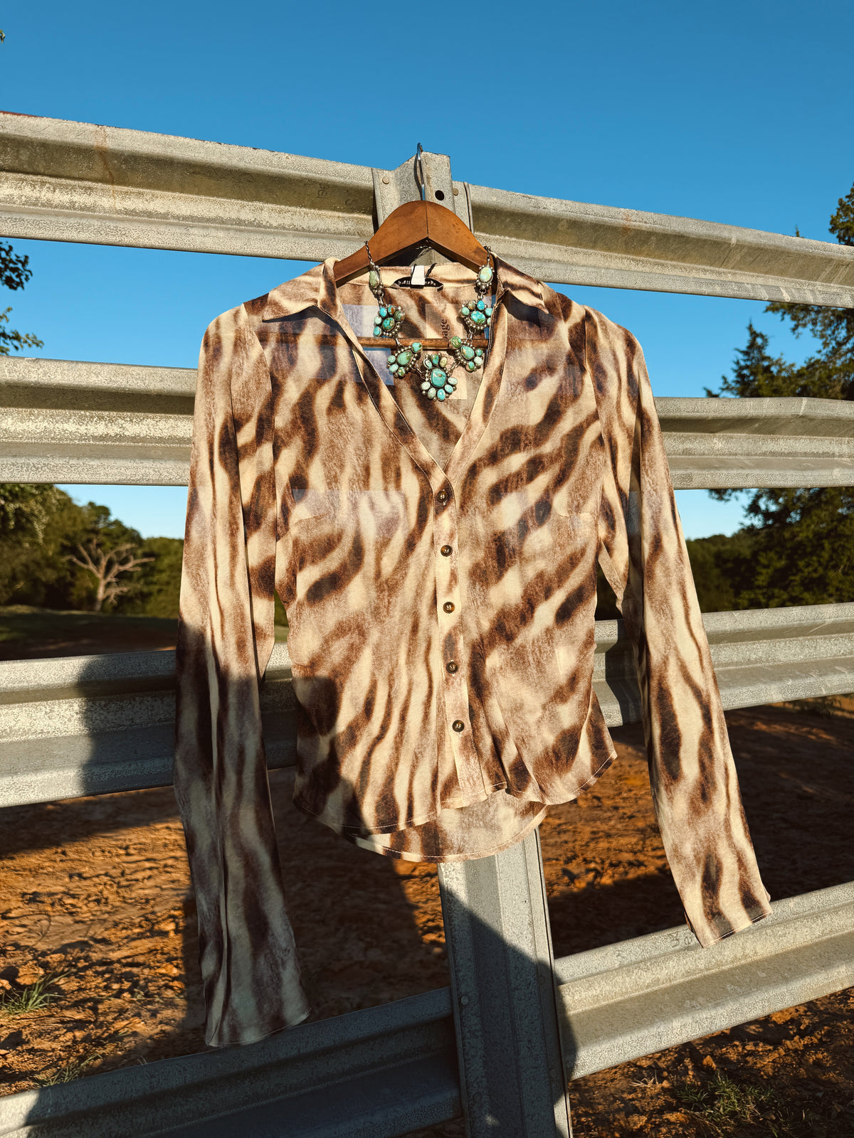 The Sheer Zebra Top