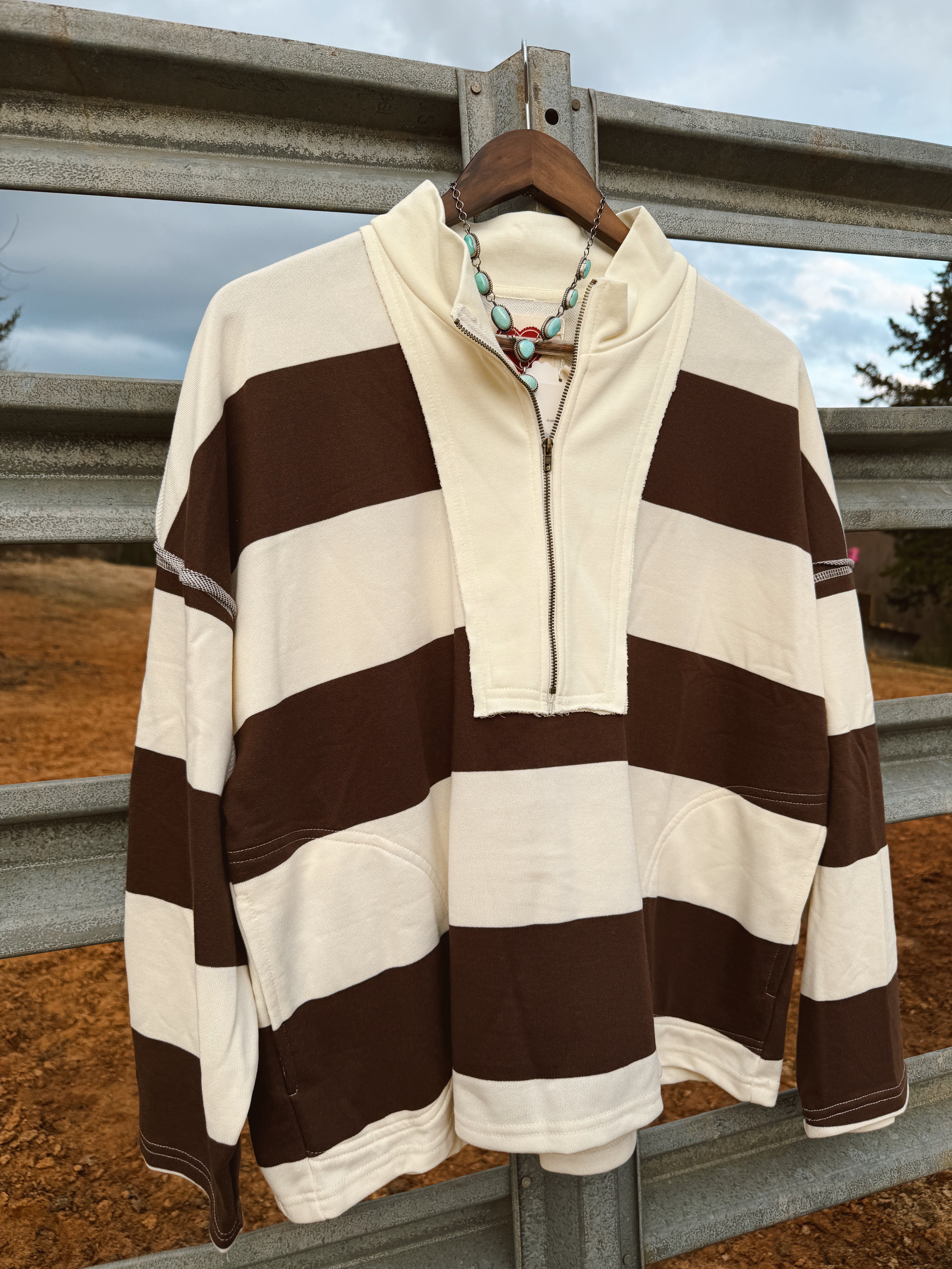 The Ceily Quarter Zip - brown