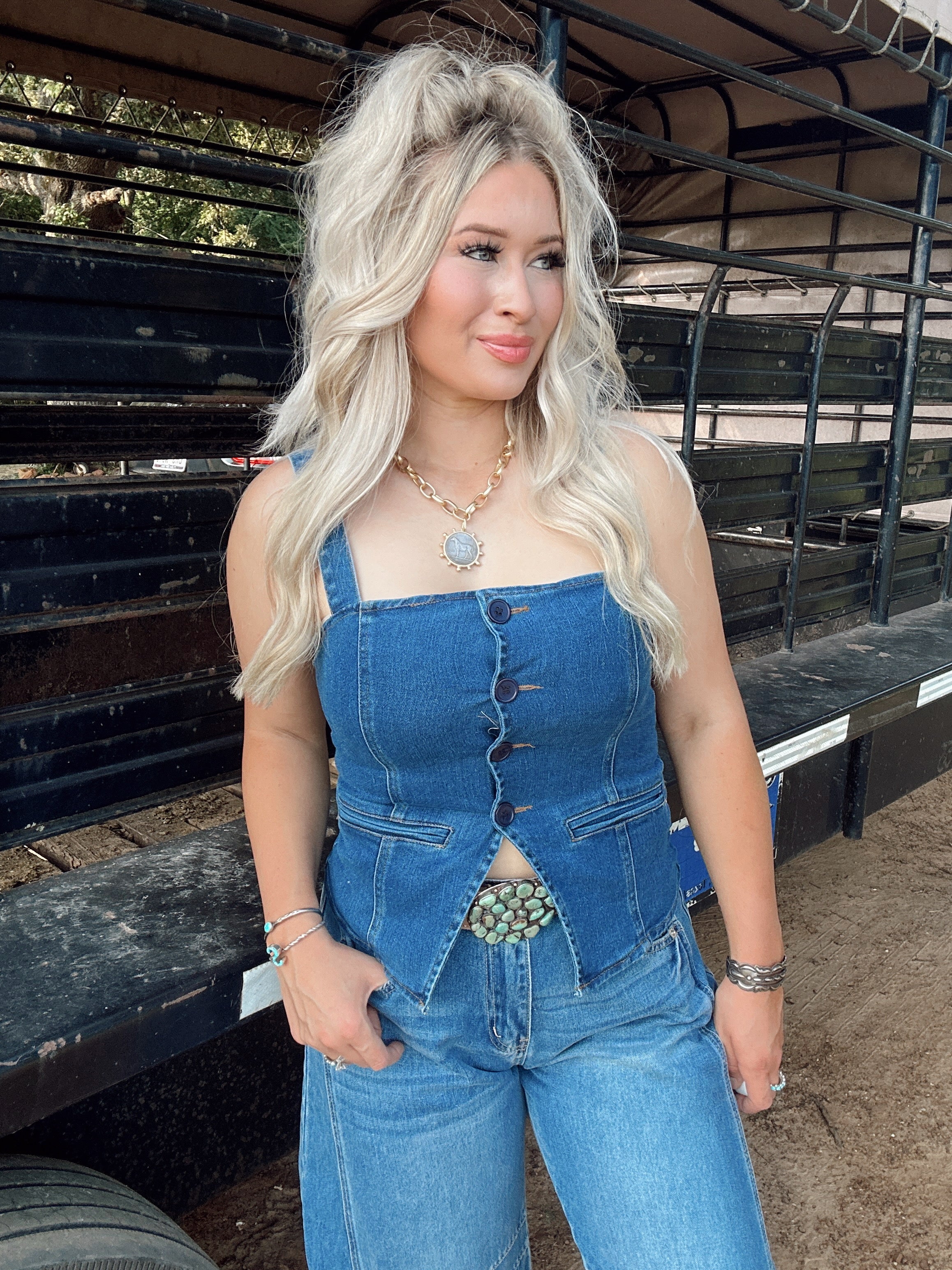 The Lenny Denim Top