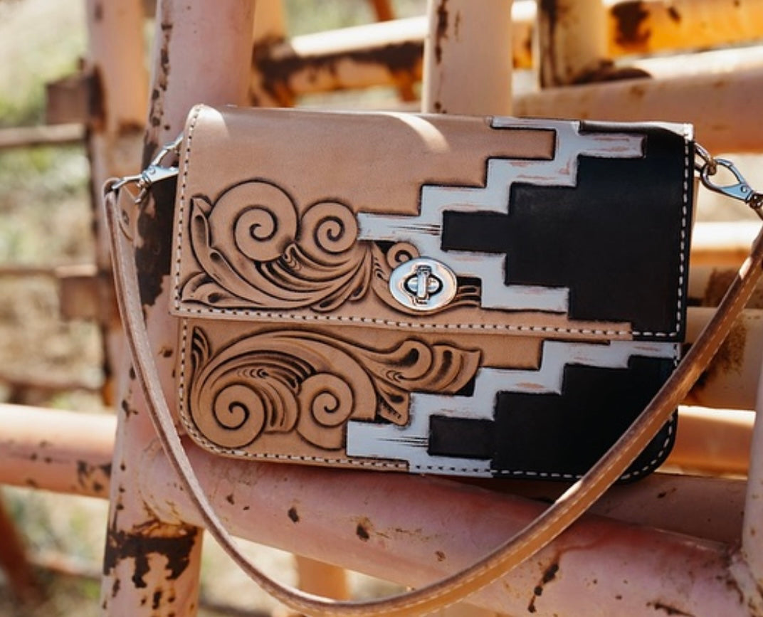 The Maddog Leather Aztec Purse