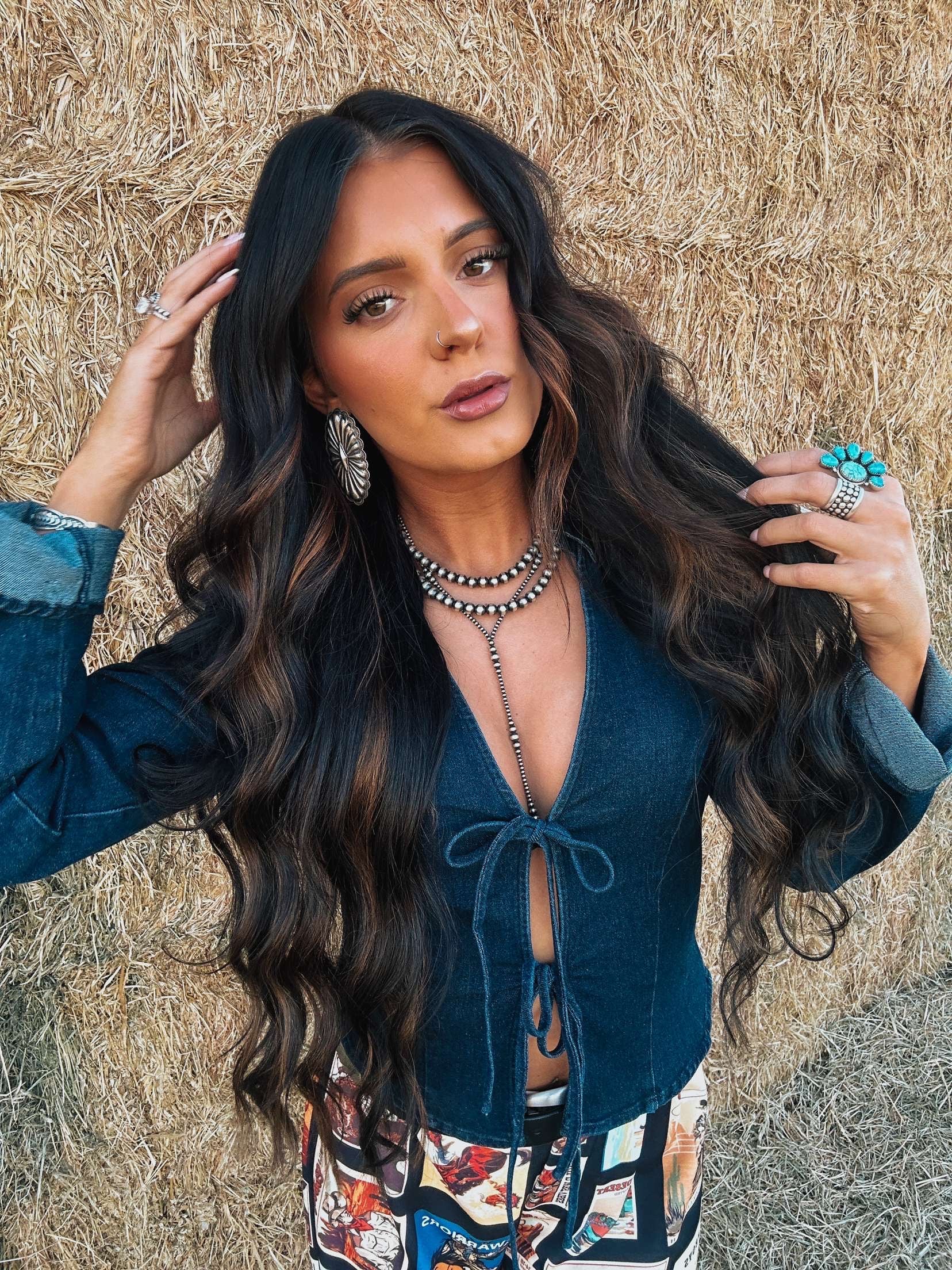 The Lasso Denim Top - best seller