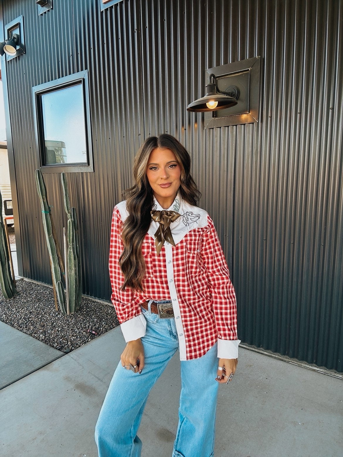 The Cowboy Embroidered Button Down