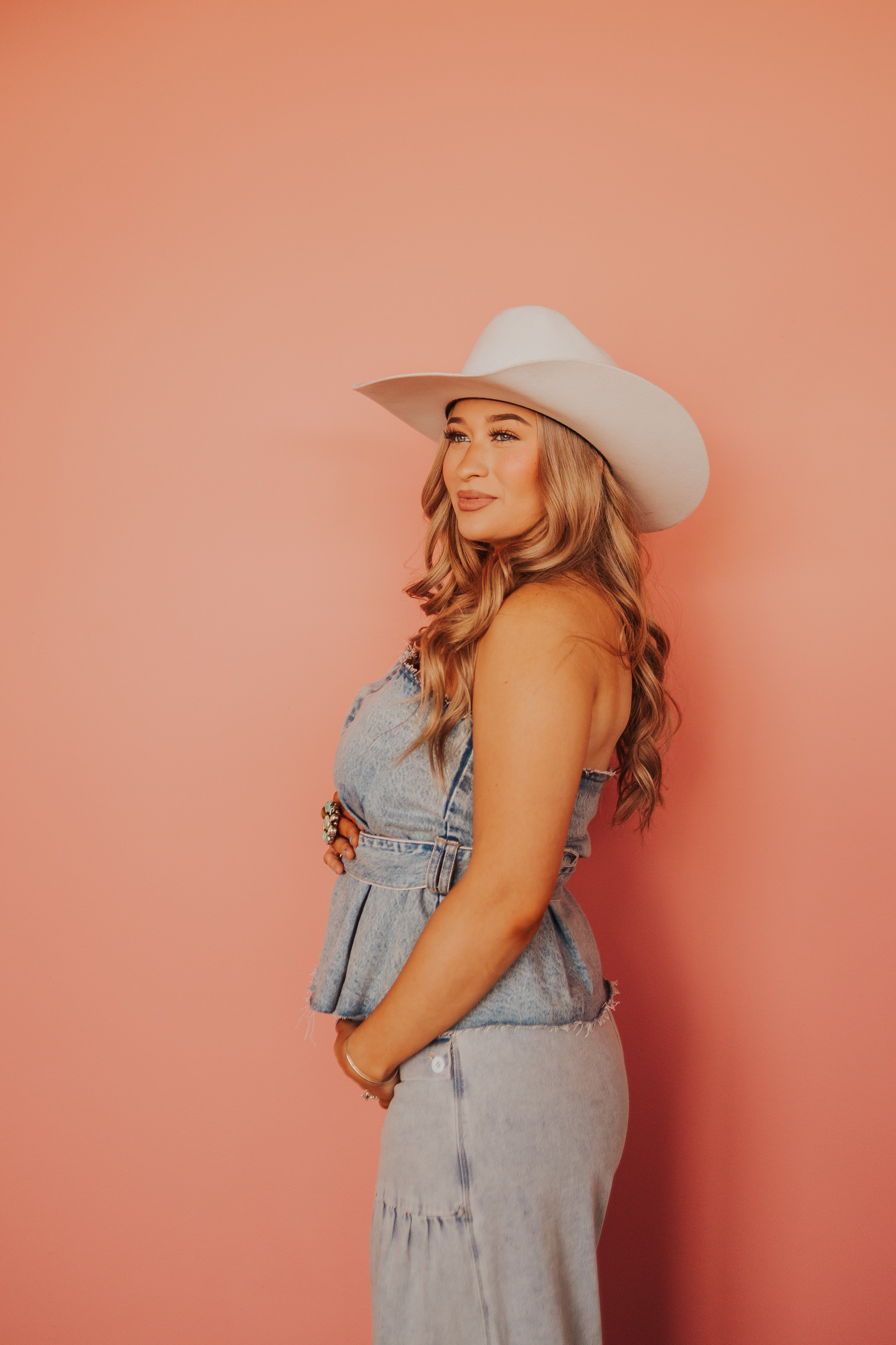 The Belted Denim Top