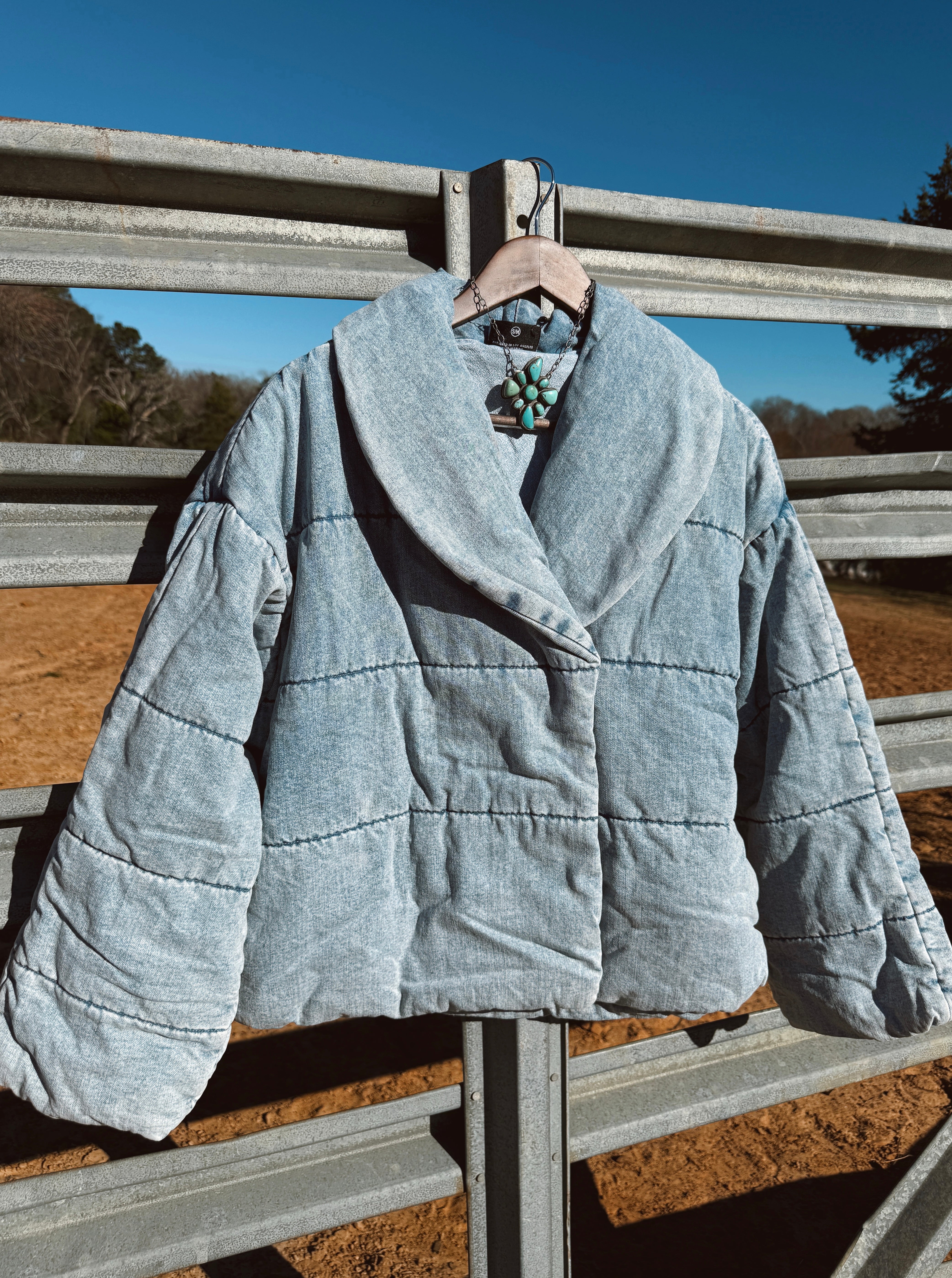 The Quilted Denim Coat