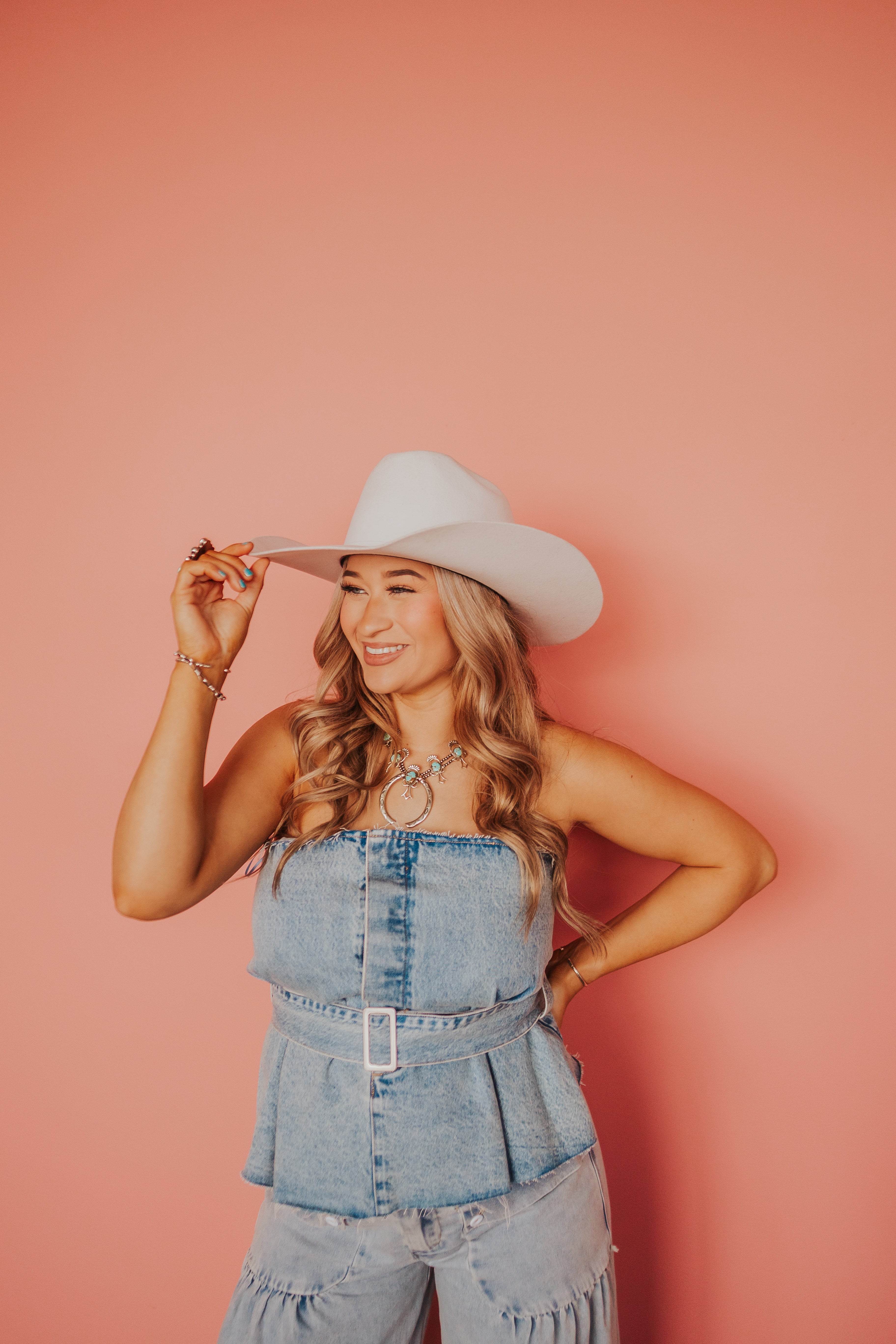 The Belted Denim Top