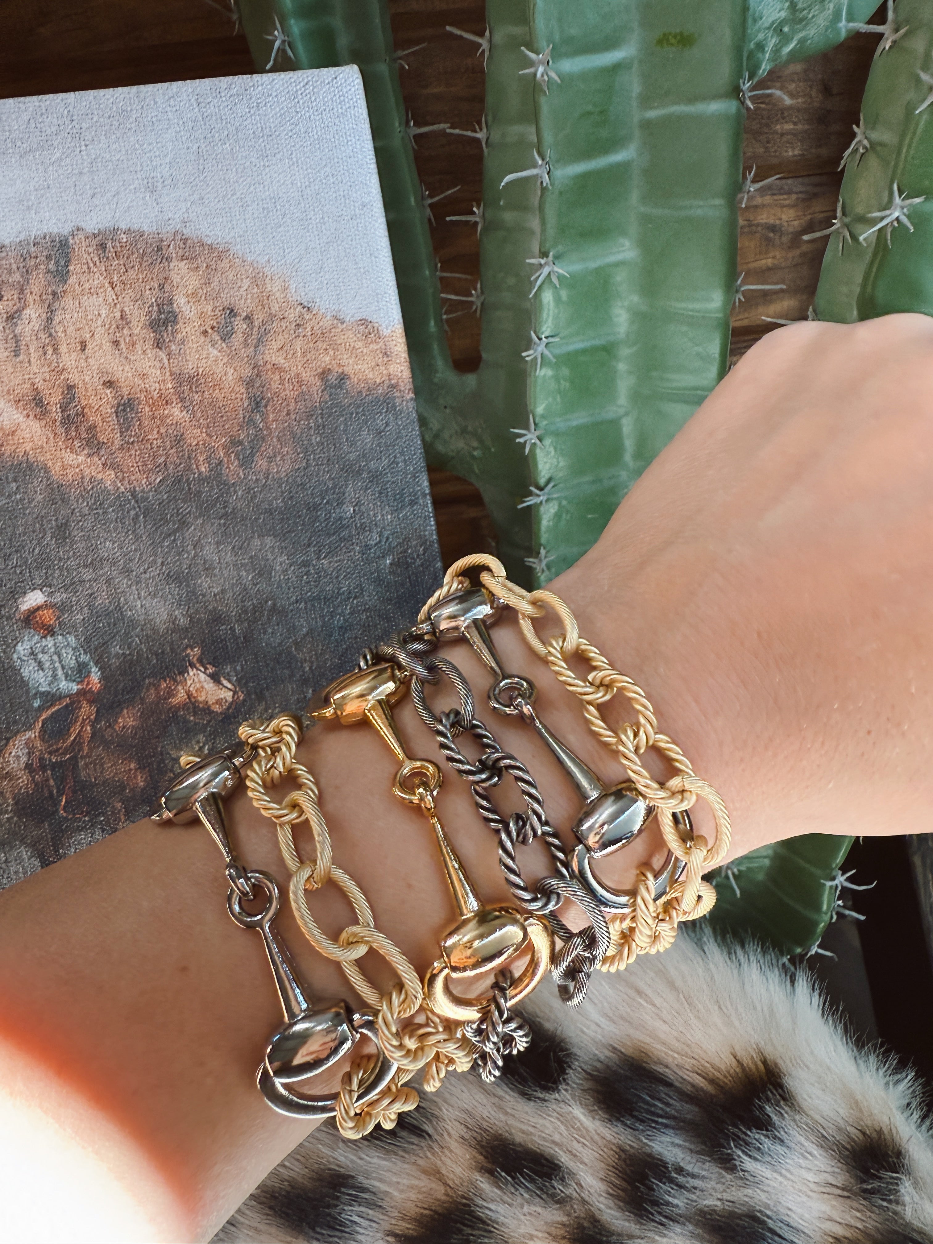 The Snaffle Bit Bracelet - silver bit