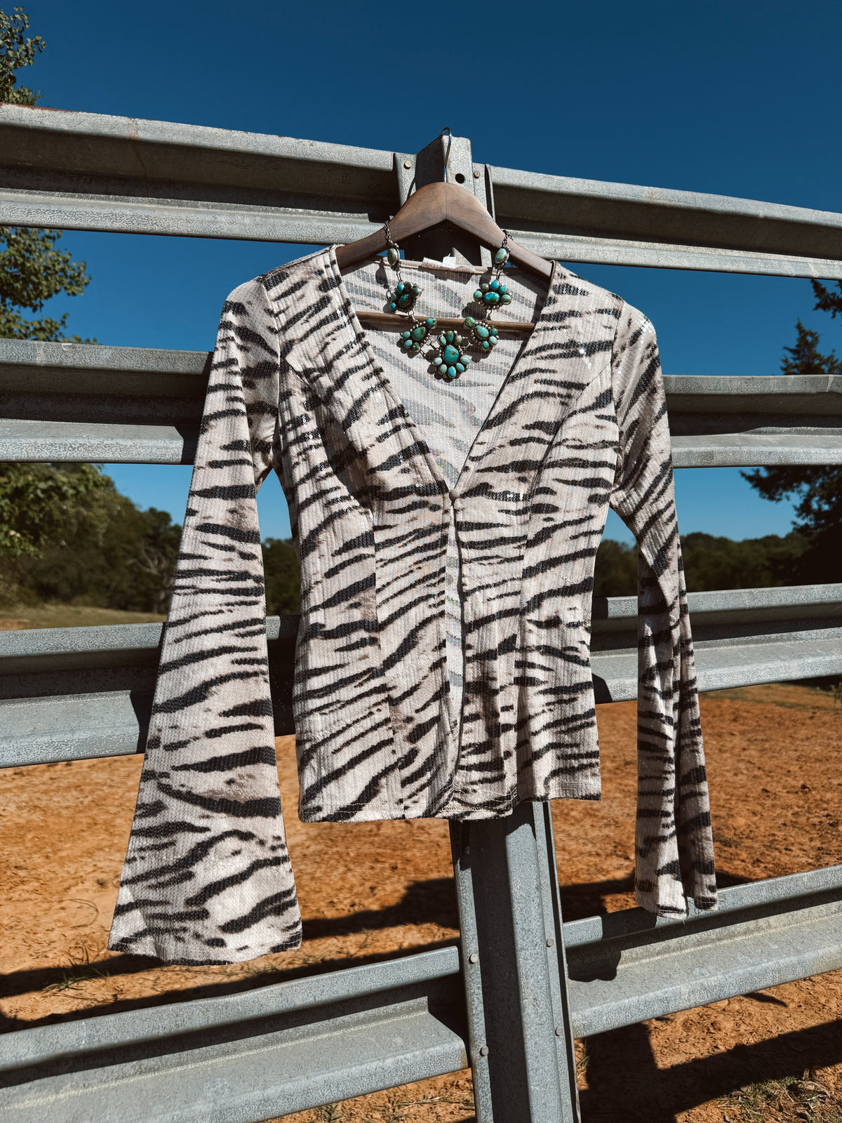 The Sequin Zebra Top