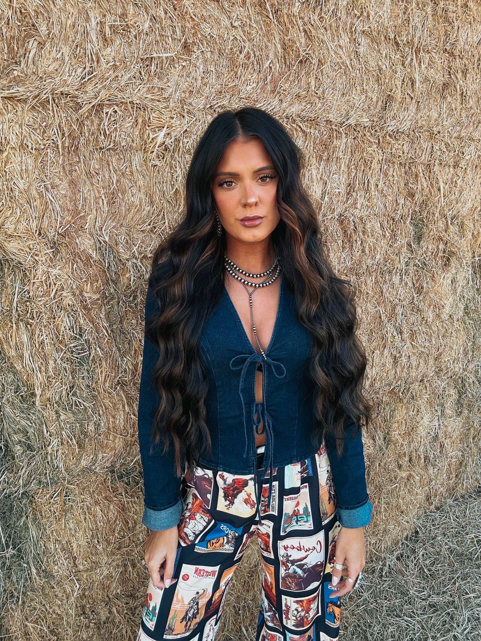 The Lasso Denim Top - best seller