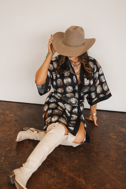 The Big Concho Kimono Wrap Dress