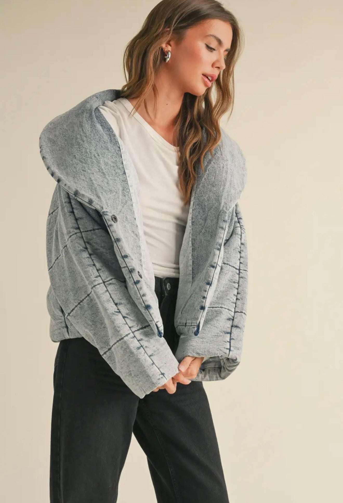 The Quilted Denim Coat
