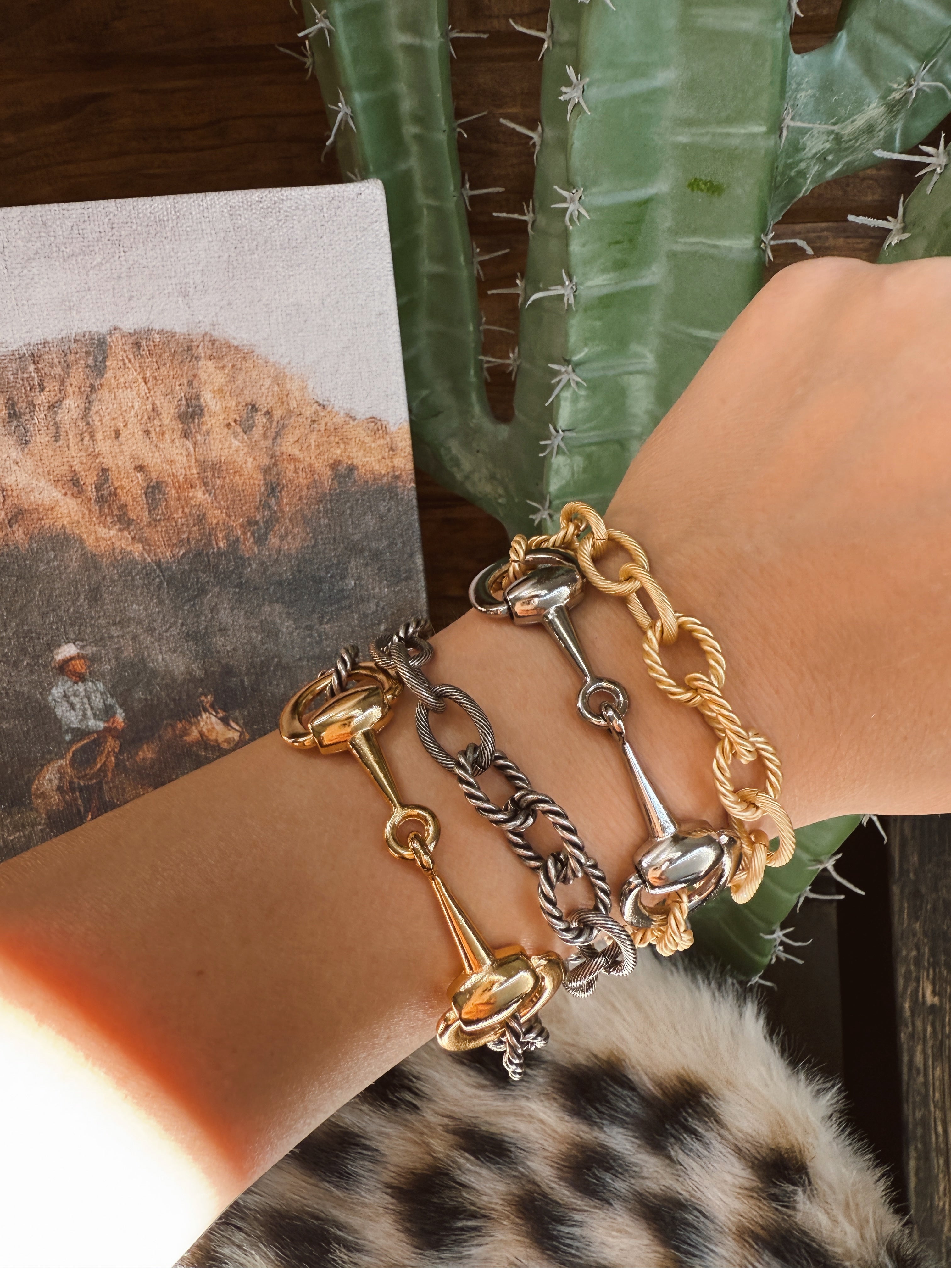 The Snaffle Bit Bracelet - silver bit