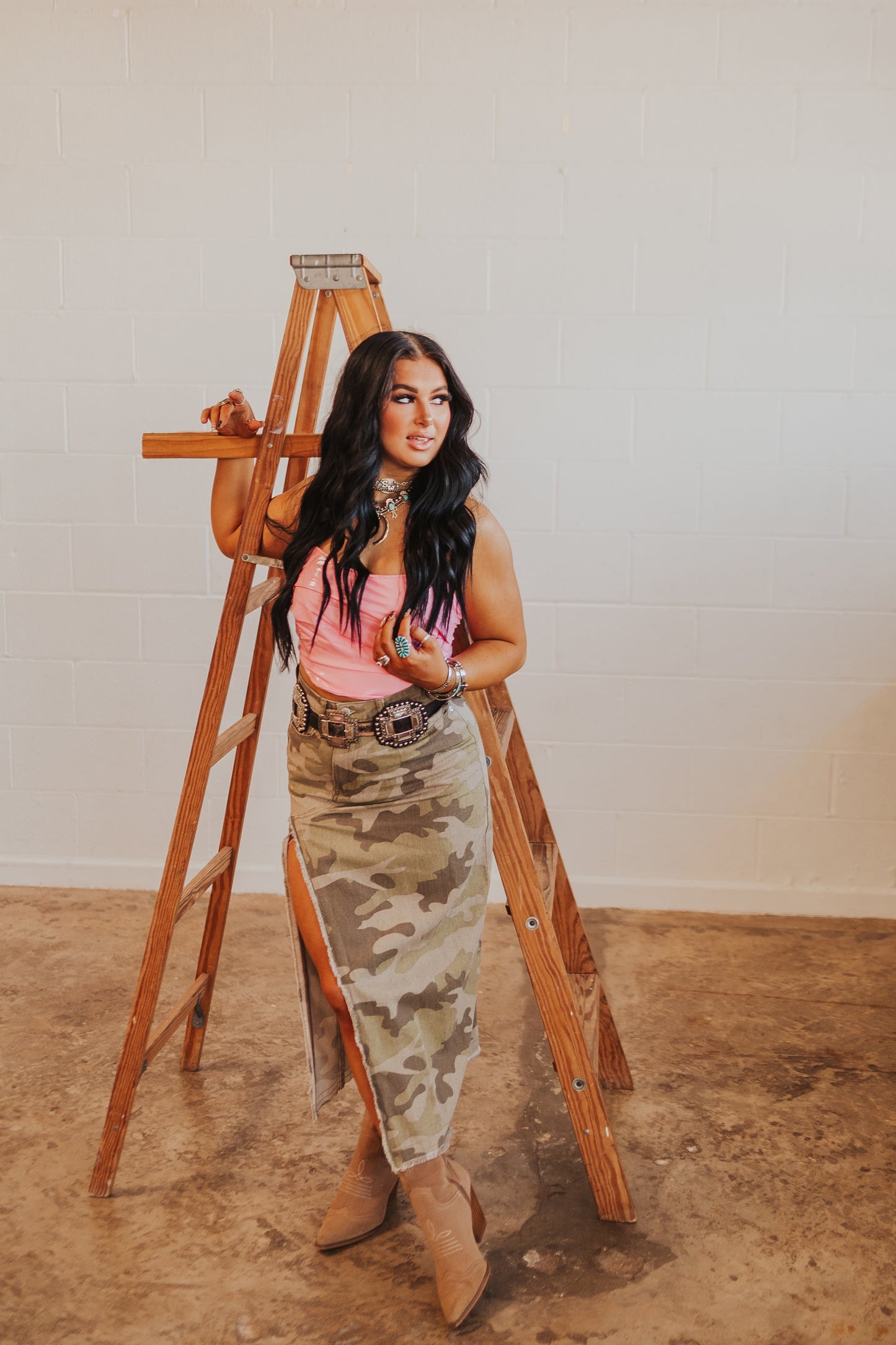 The Camo Midi Skirt