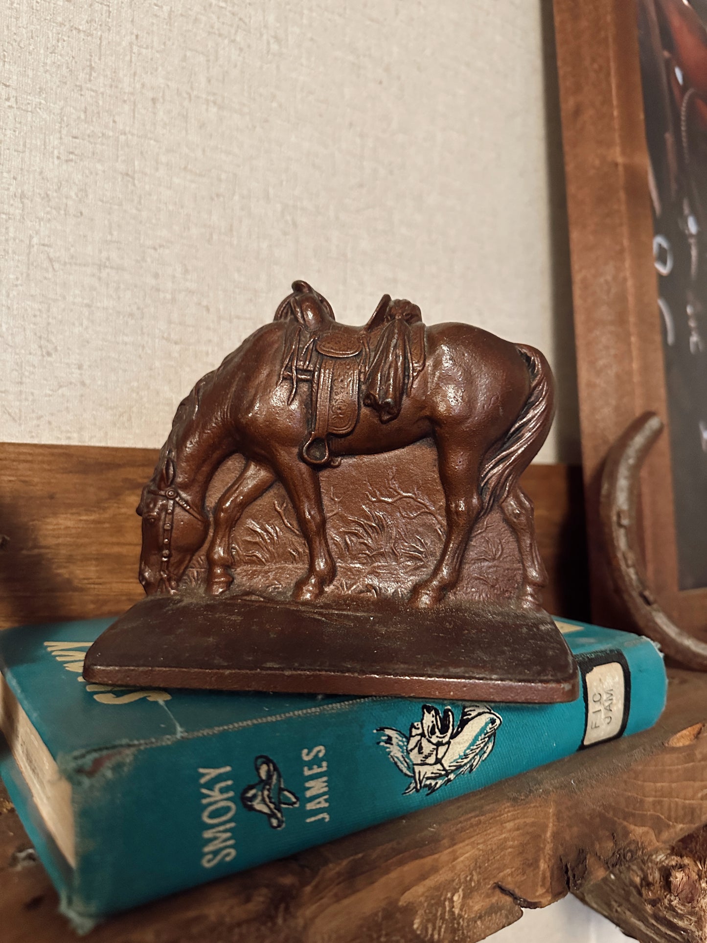 The Vintage Bronze Cow Pony Book Ends (set of 2)