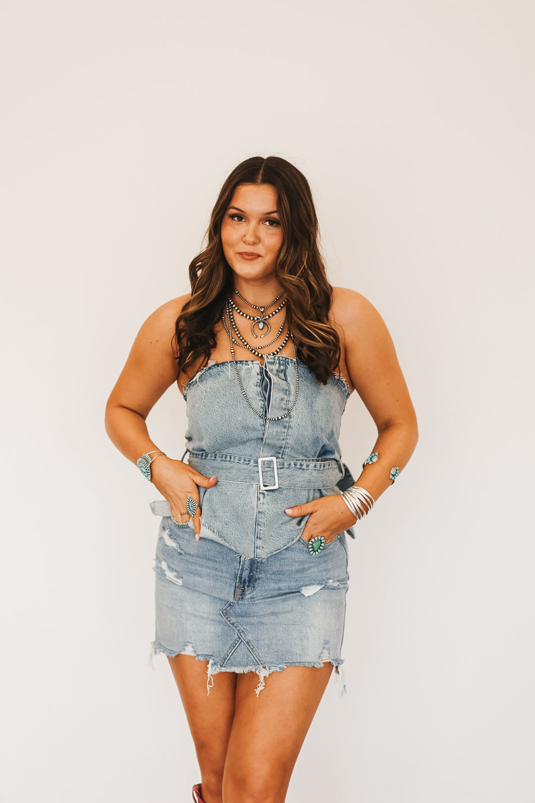 The Belted Denim Top