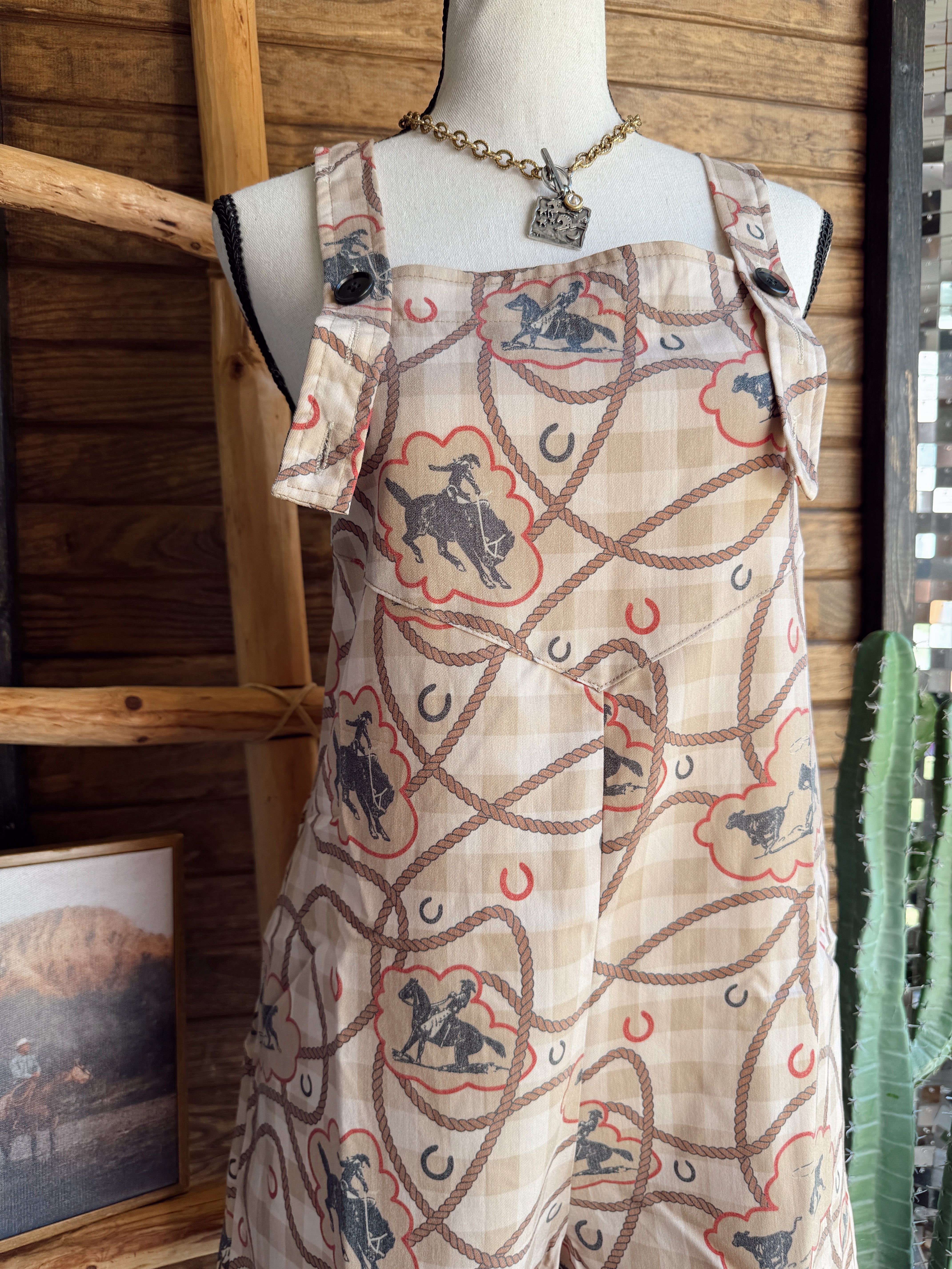 The Gingham Cowboy Romper