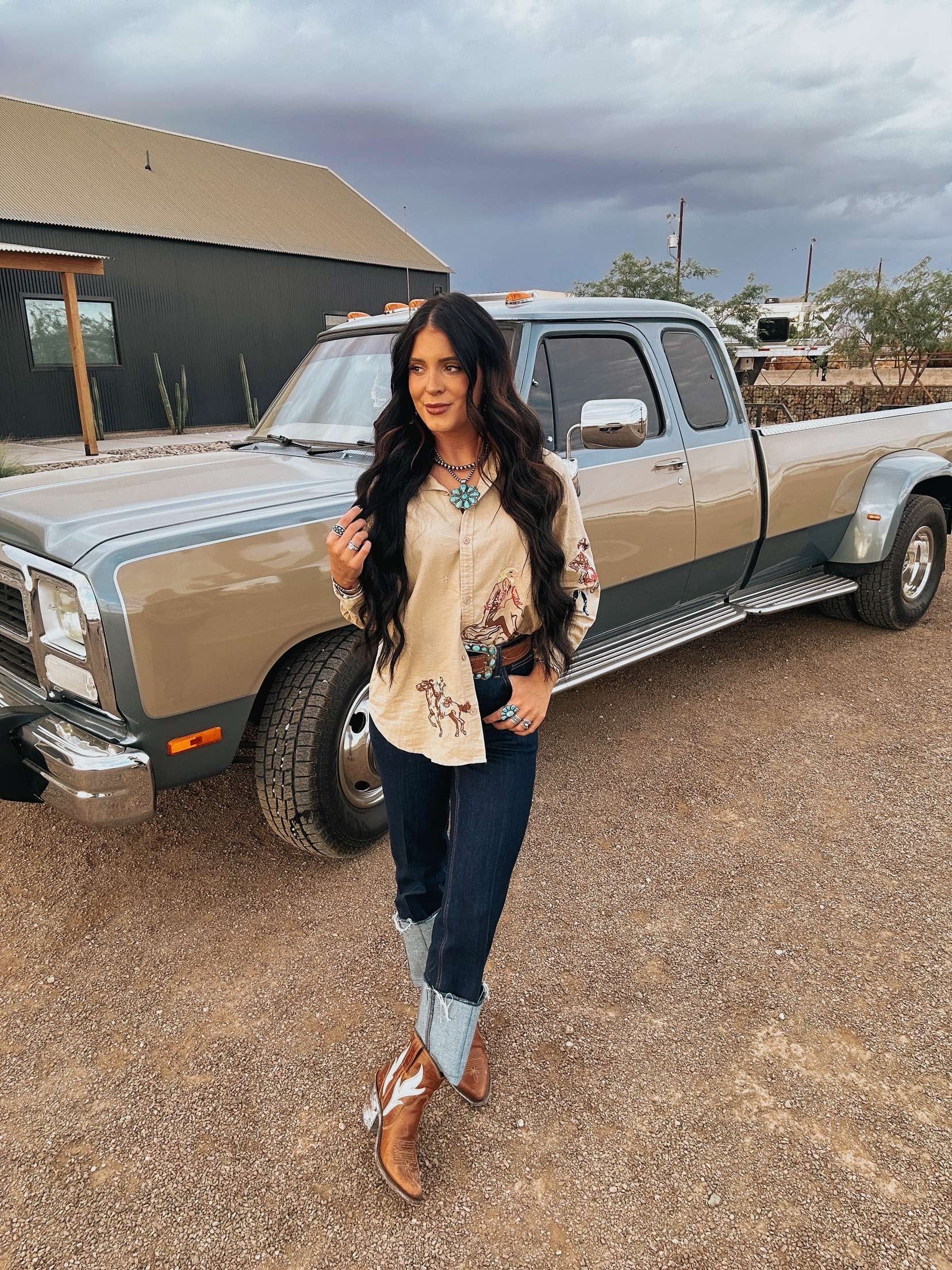 The Western Embroidered Top