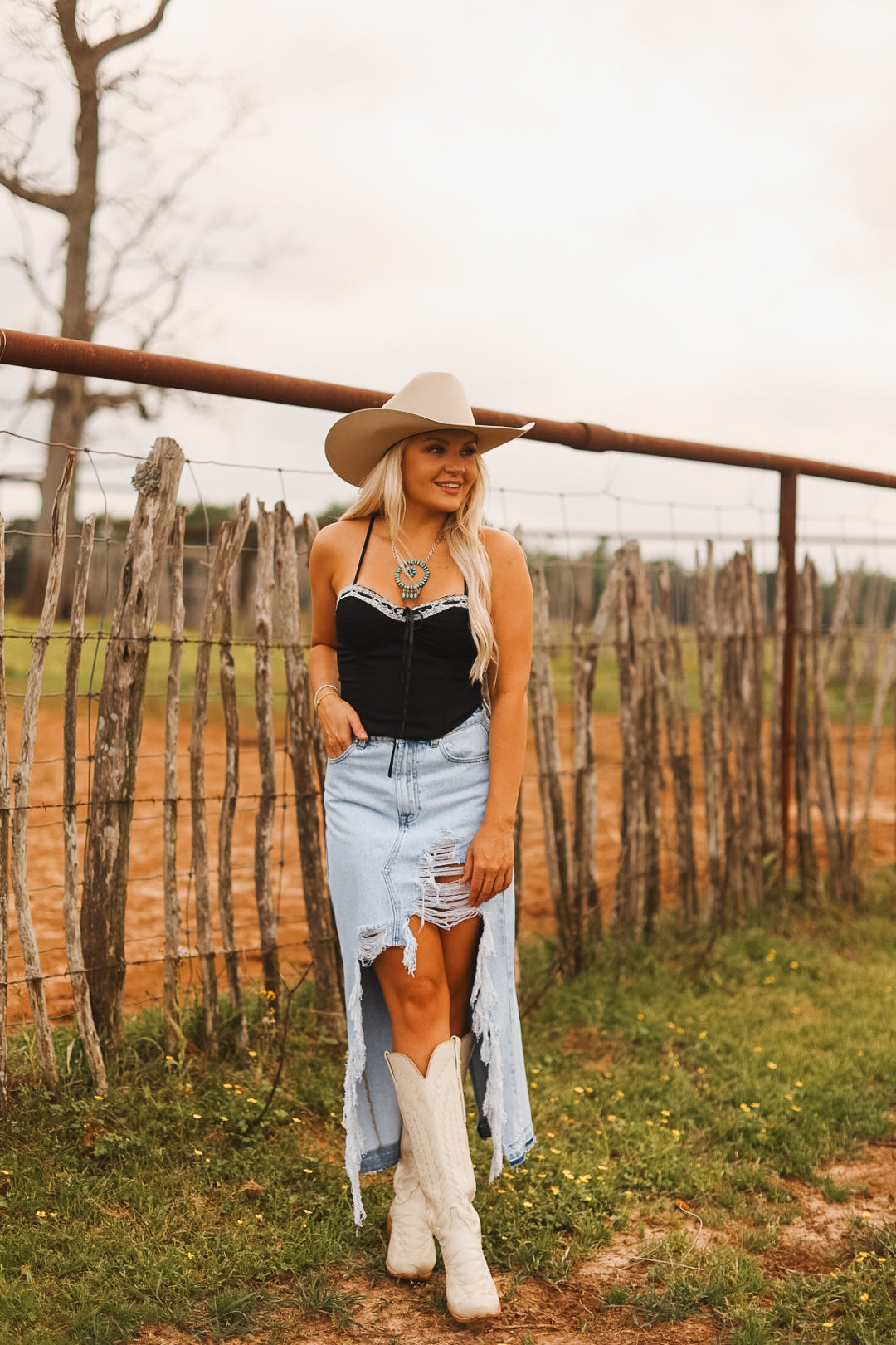 The Retro Denim Skirt