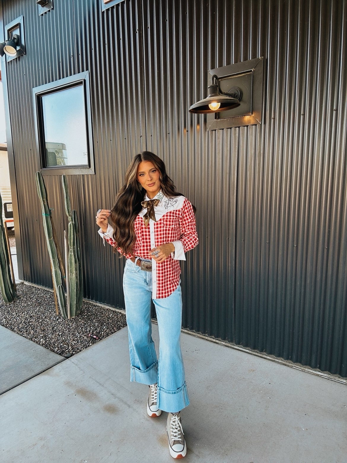 The Cowboy Embroidered Button Down