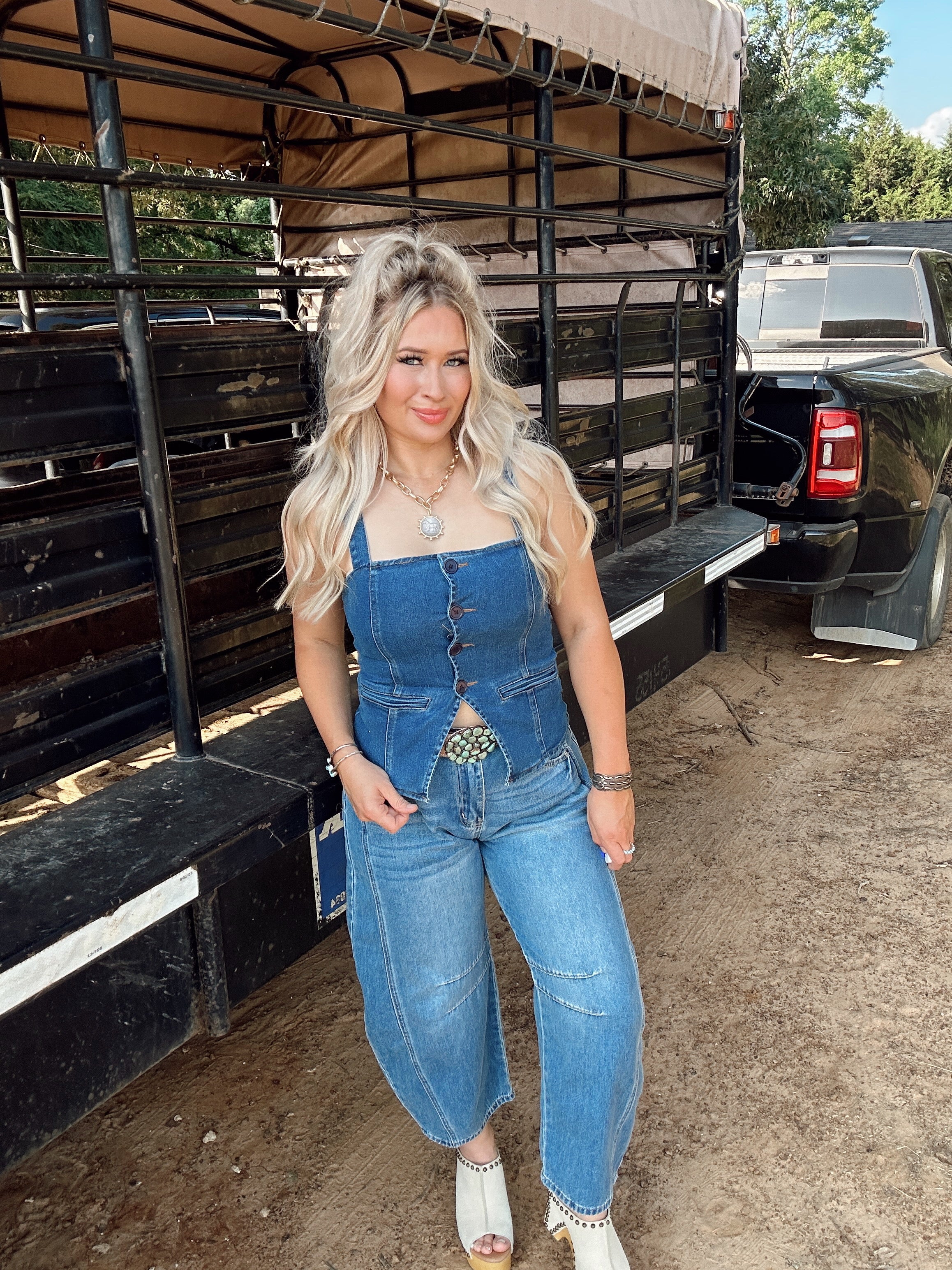The Lenny Denim Top