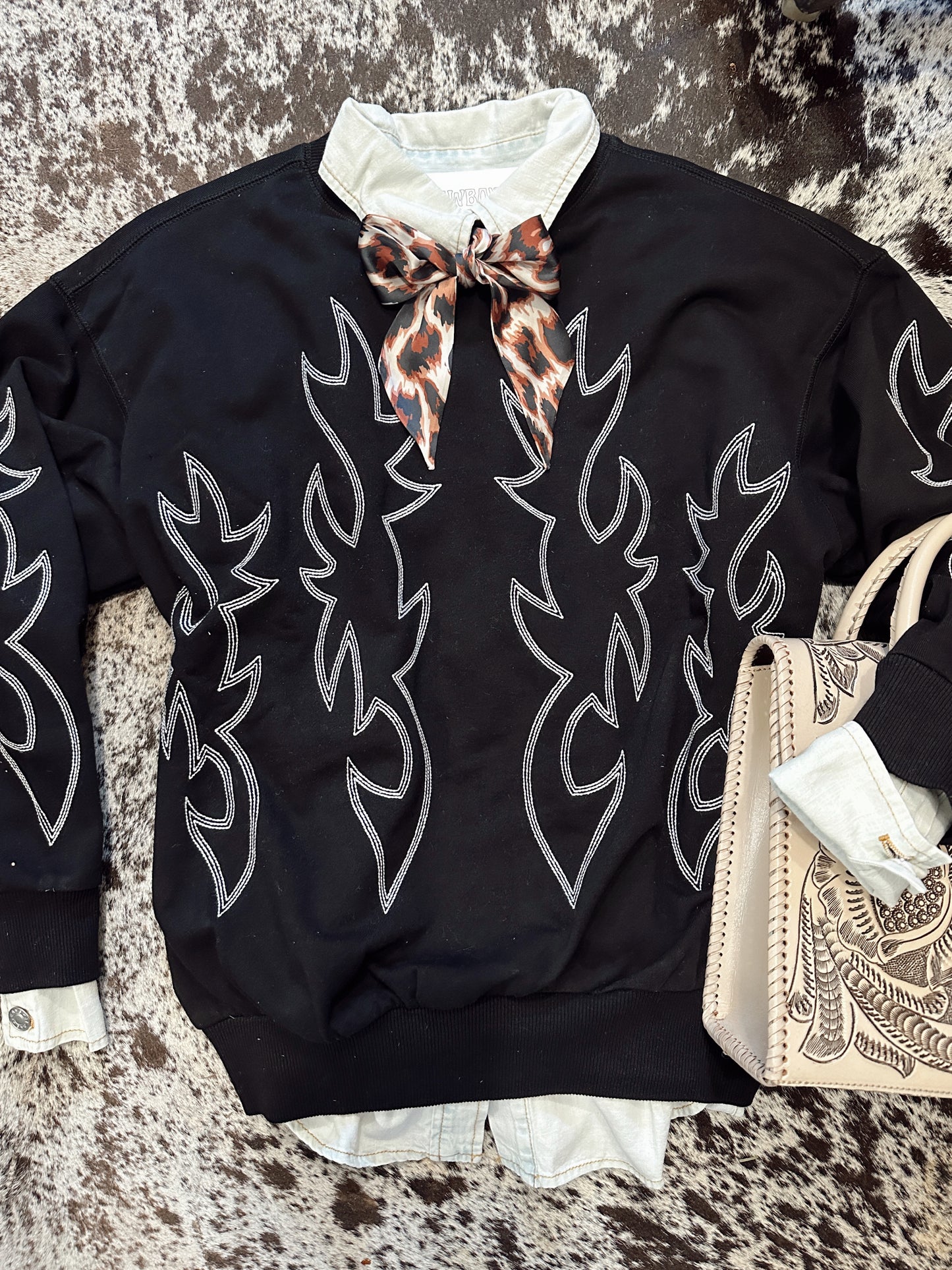 The Boot Stitch Embroidered Sweater