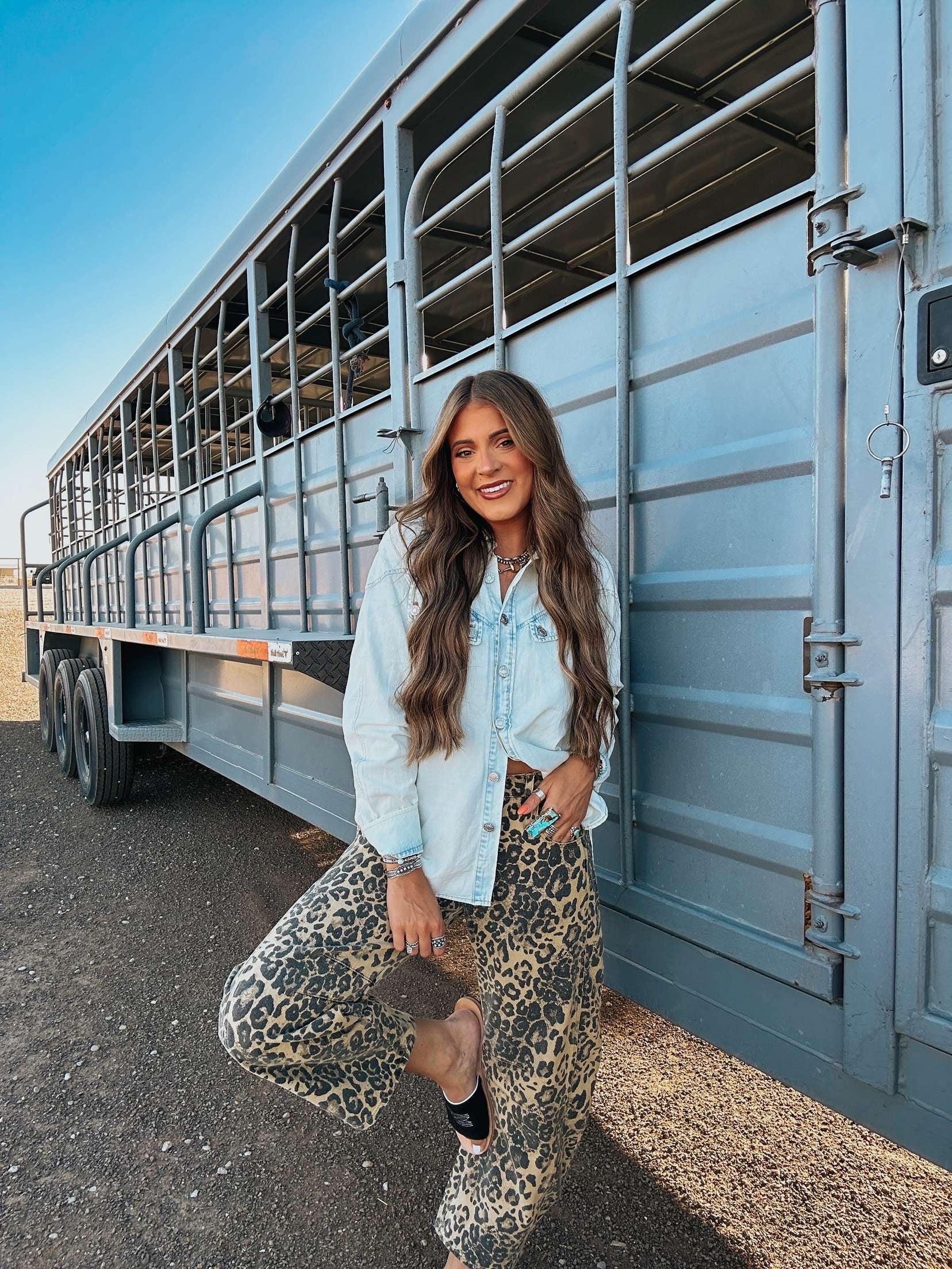 The Middi Leopard Jeans