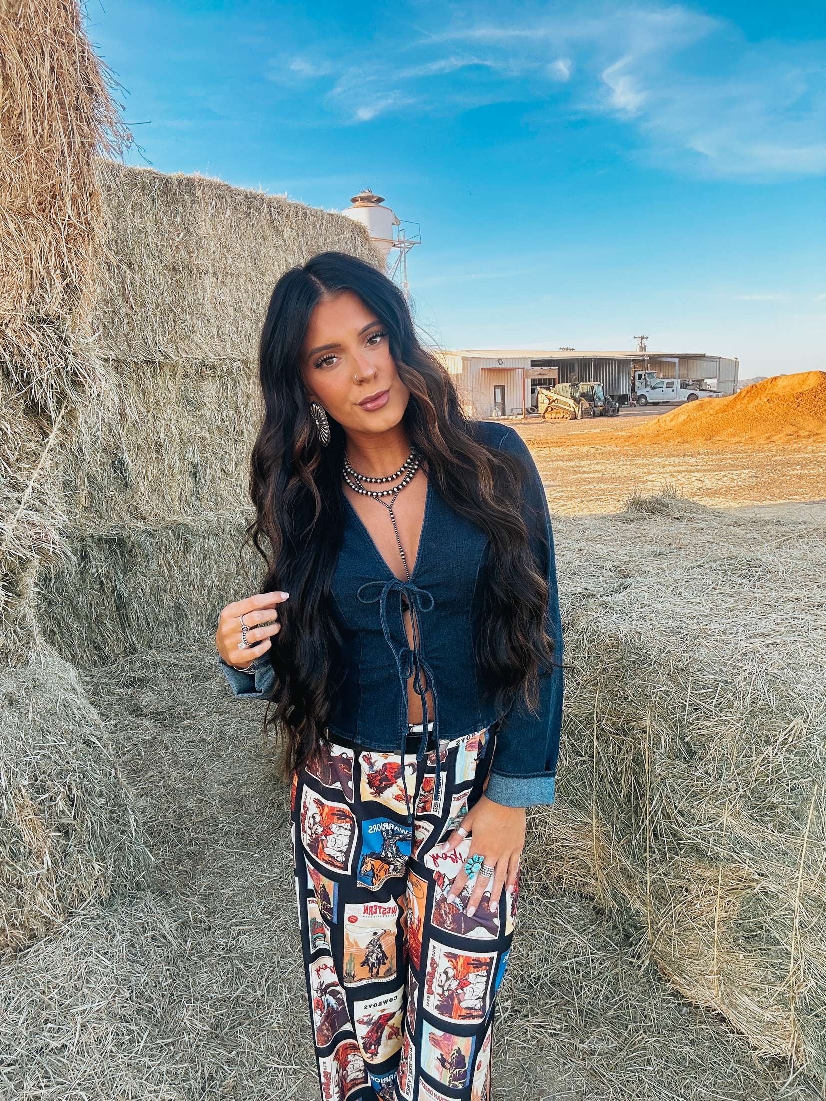 The Lasso Denim Top - best seller