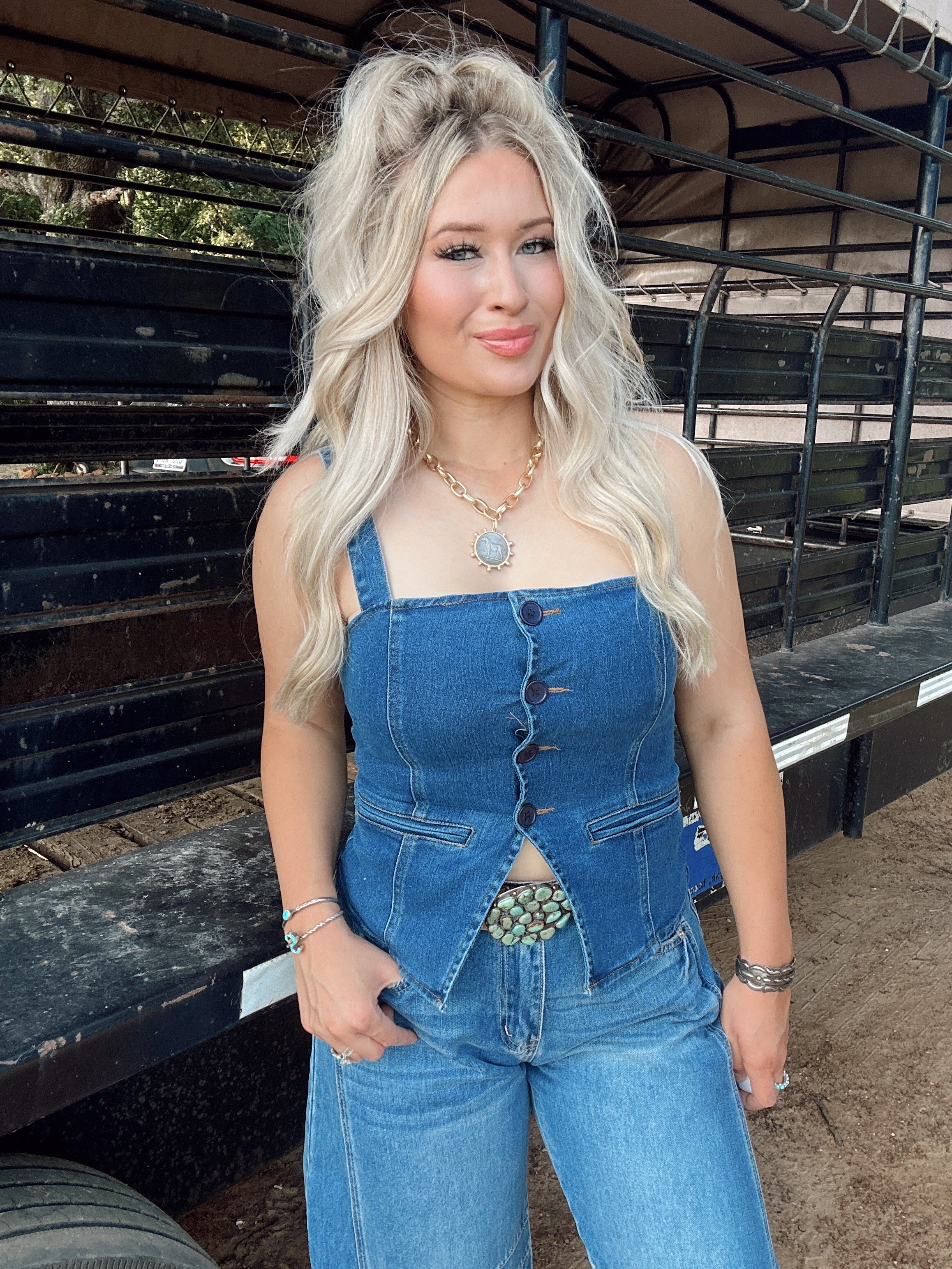 The Lenny Denim Top