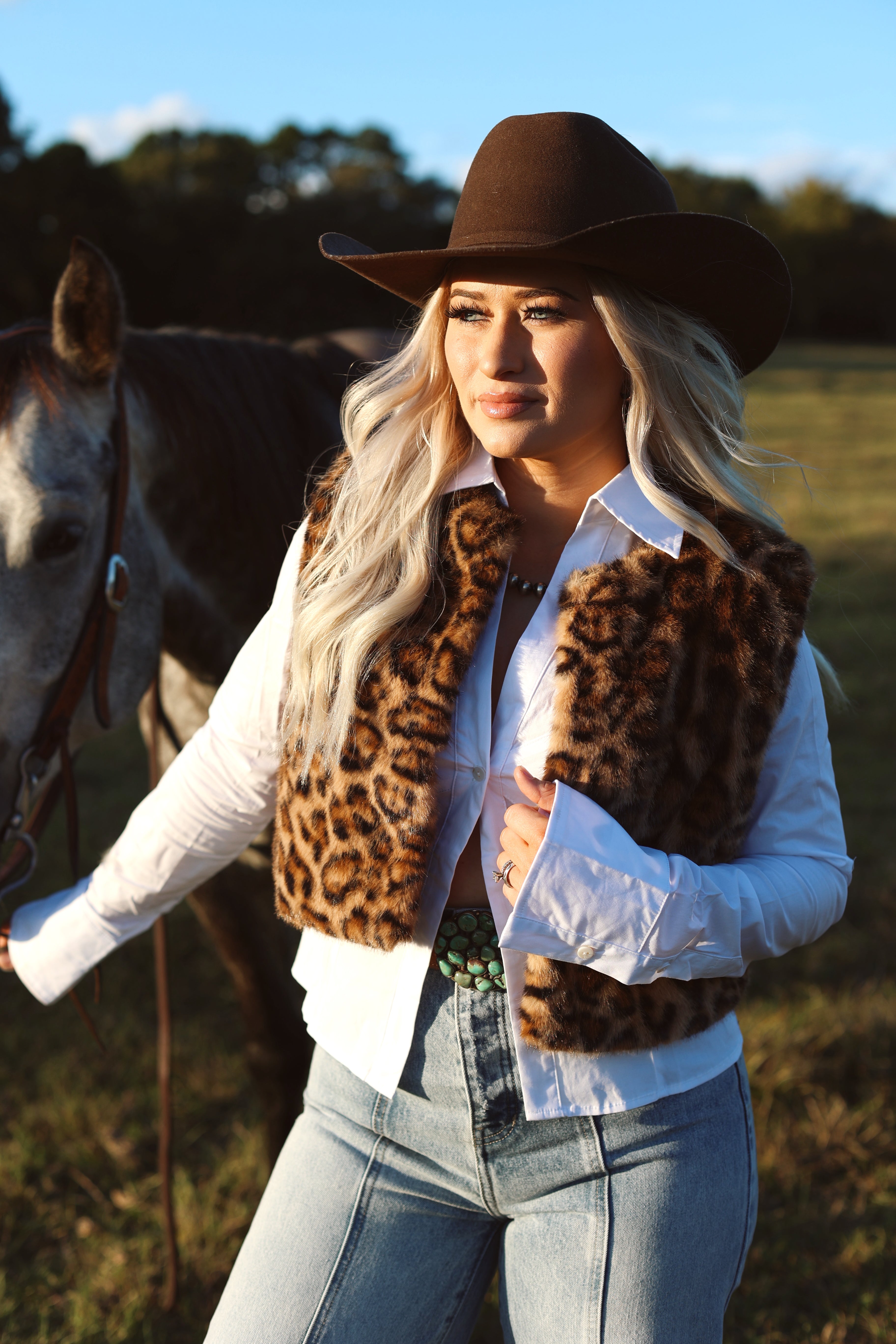 The Leopard Fur Vest