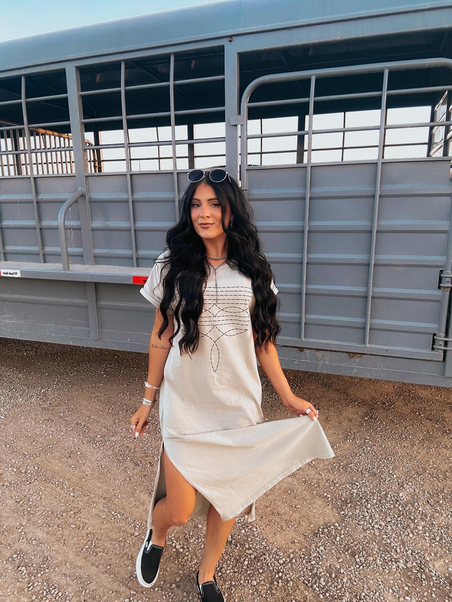 The Boot Stitch Dress - Khaki