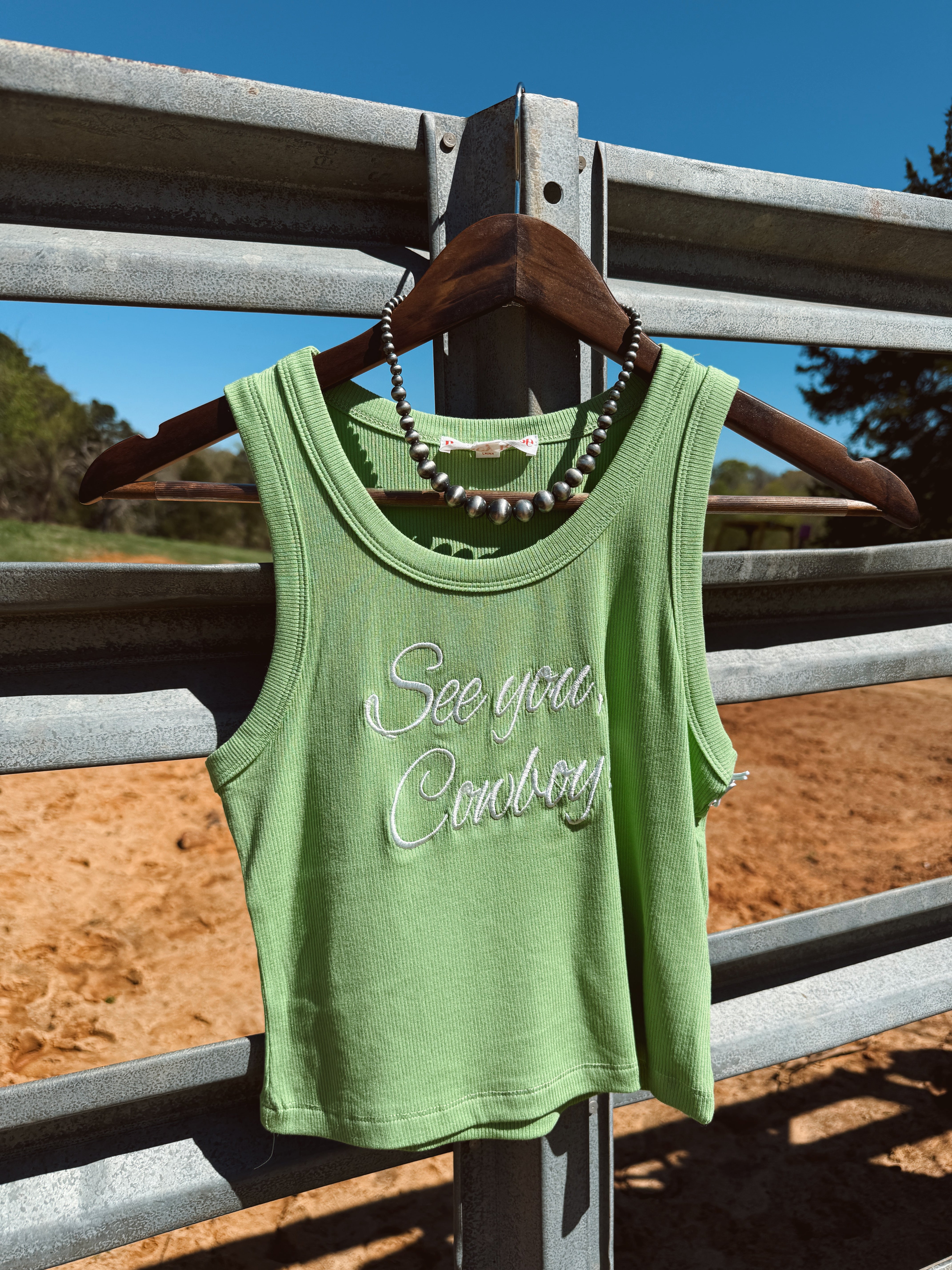 The See You Cowboy Embroidered Tank