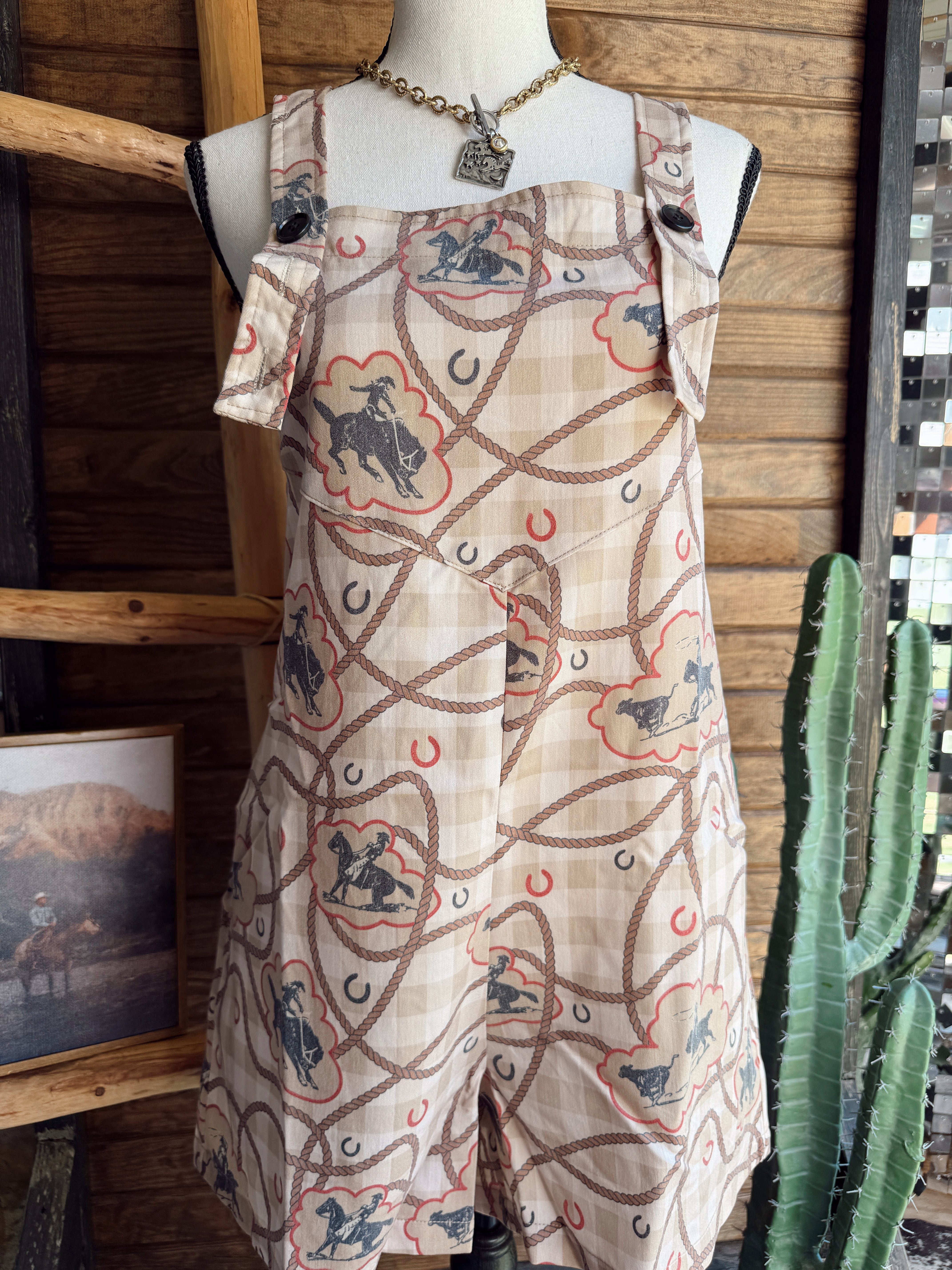 The Gingham Cowboy Romper