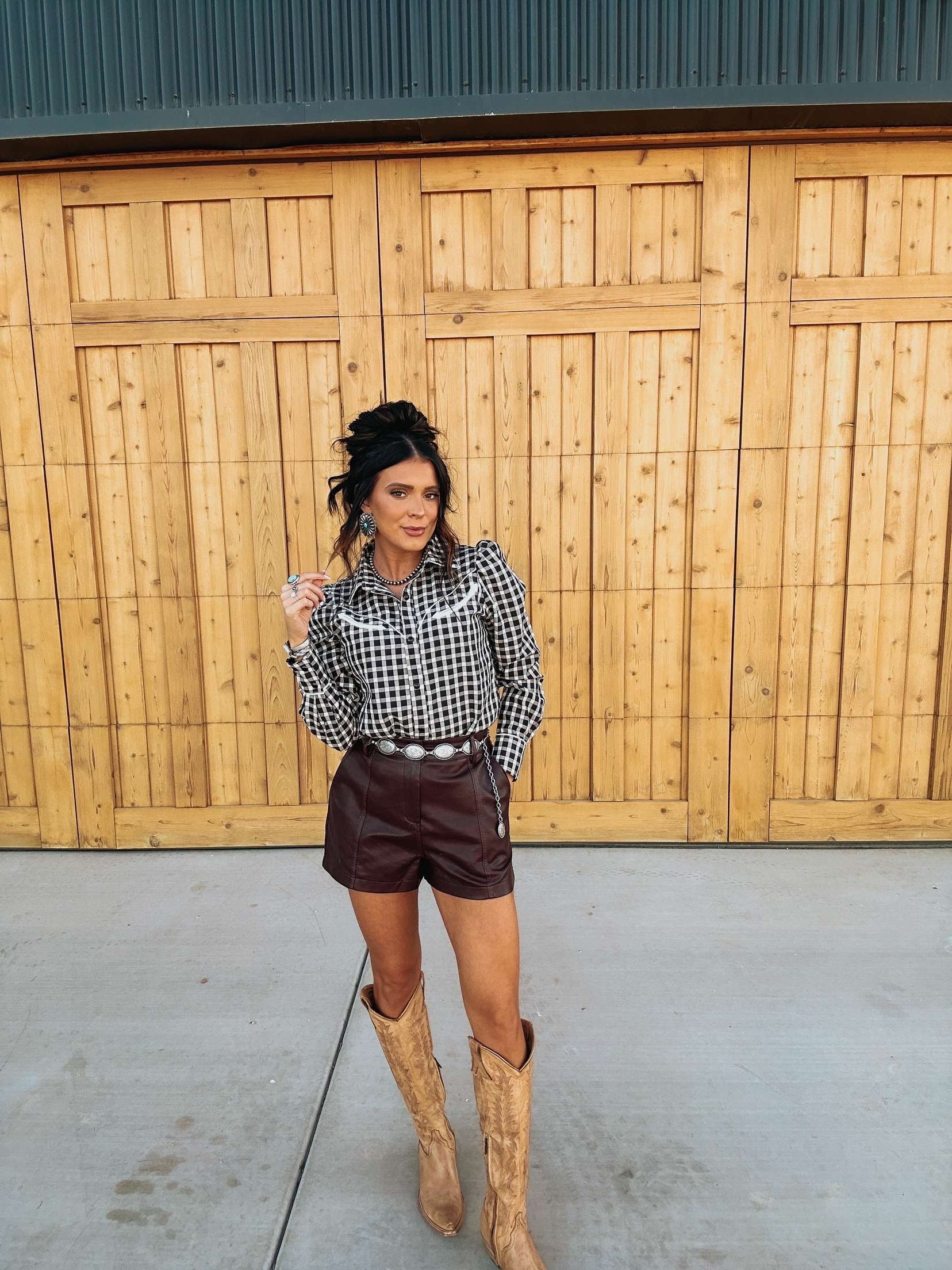 The Gingham Pearl Snap - best seller