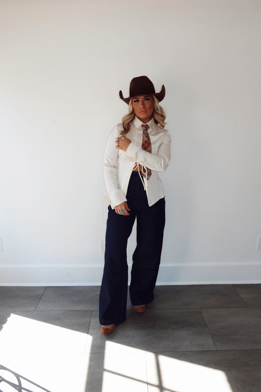The Denim Pin Tuck Jeans