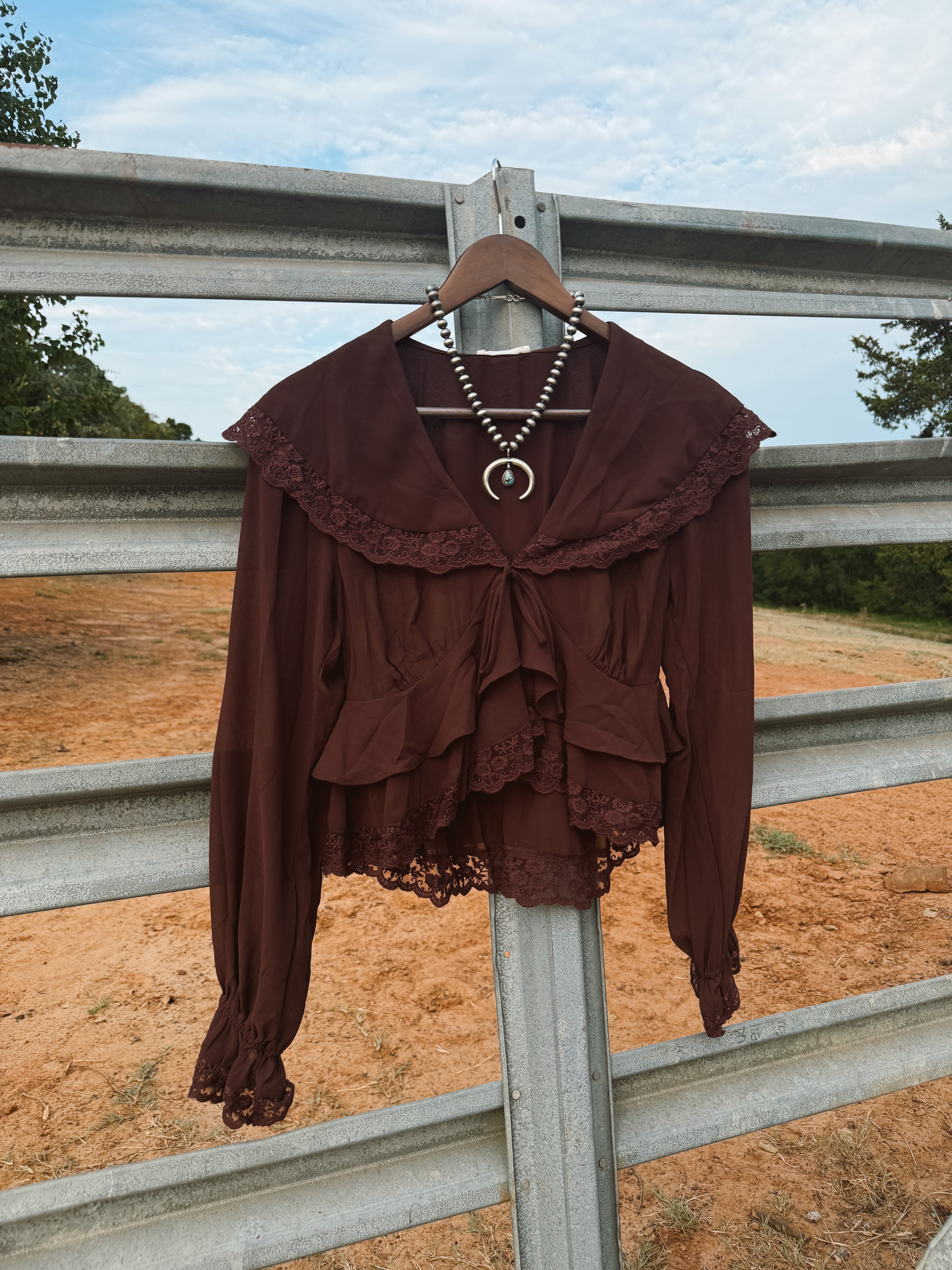The Chiffon Top - Brown