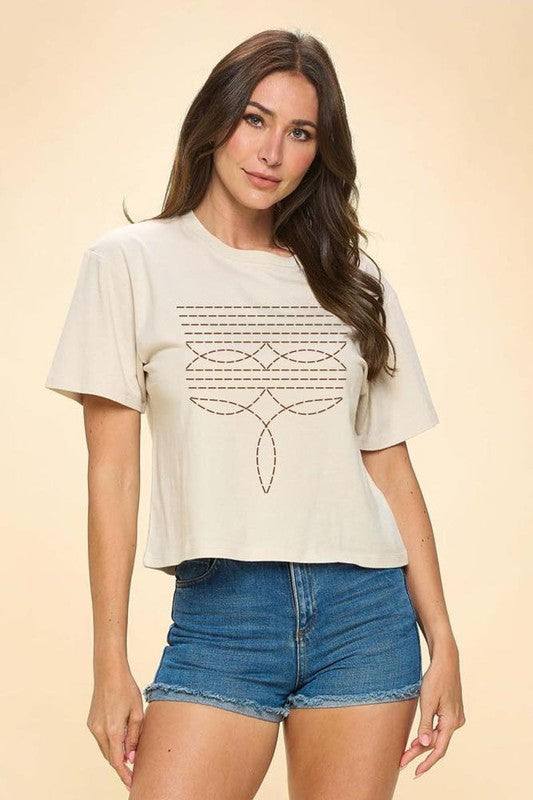 The Boot Stitch Cropped Tee