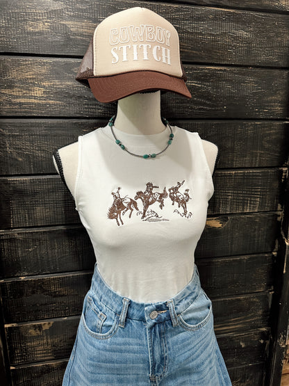 The Bronc Embroidered Tank